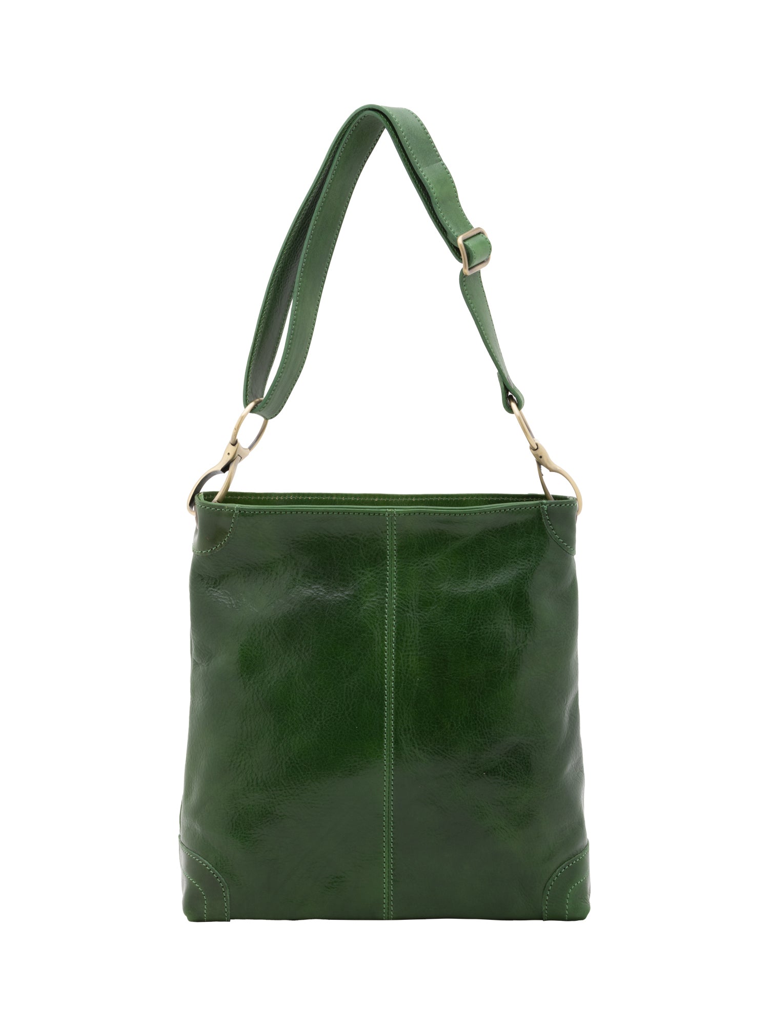 Borsa a spalla da donna 100% pelle 5553-Verde I Fratelli