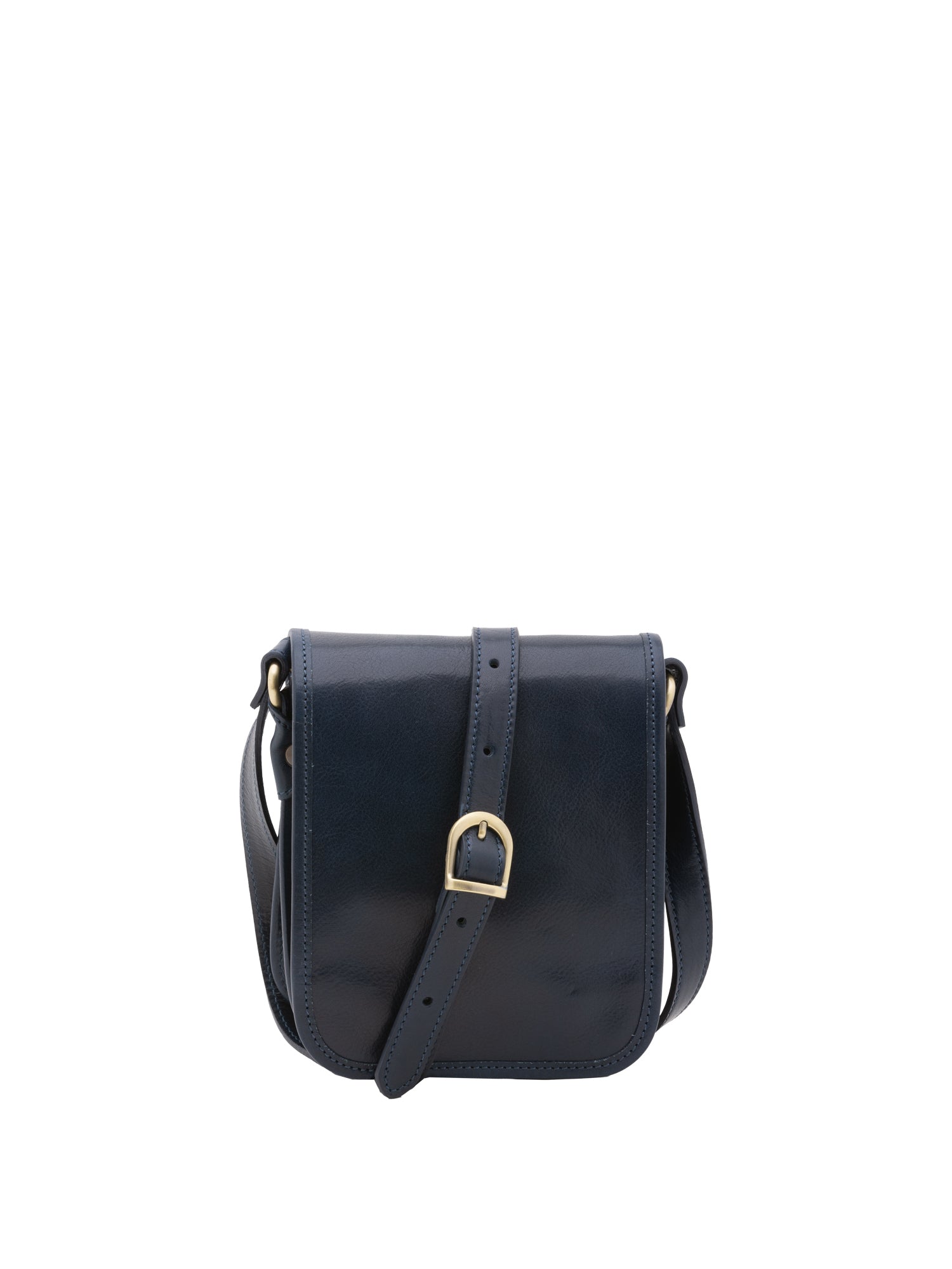 Borsa a tracolla da uomo in vera pelle Made in Italy 5554-Blu I Fratelli