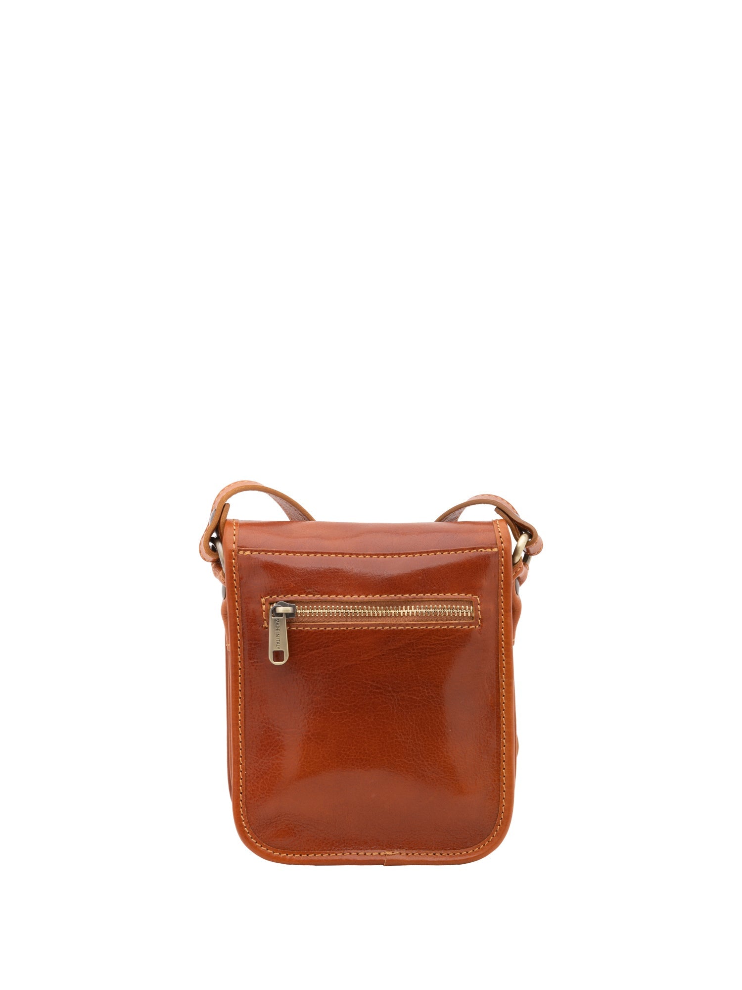 Borsa a tracolla da uomo in vera pelle Made in Italy 5554-Cognac I Fratelli