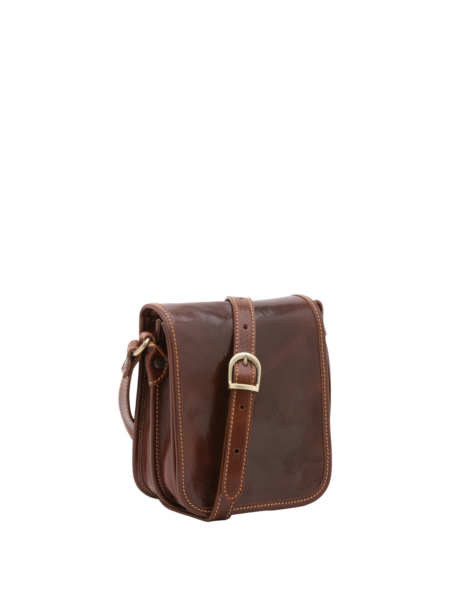 Borsa a tracolla da uomo in vera pelle Made in Italy 5554-Marrone I Fratelli
