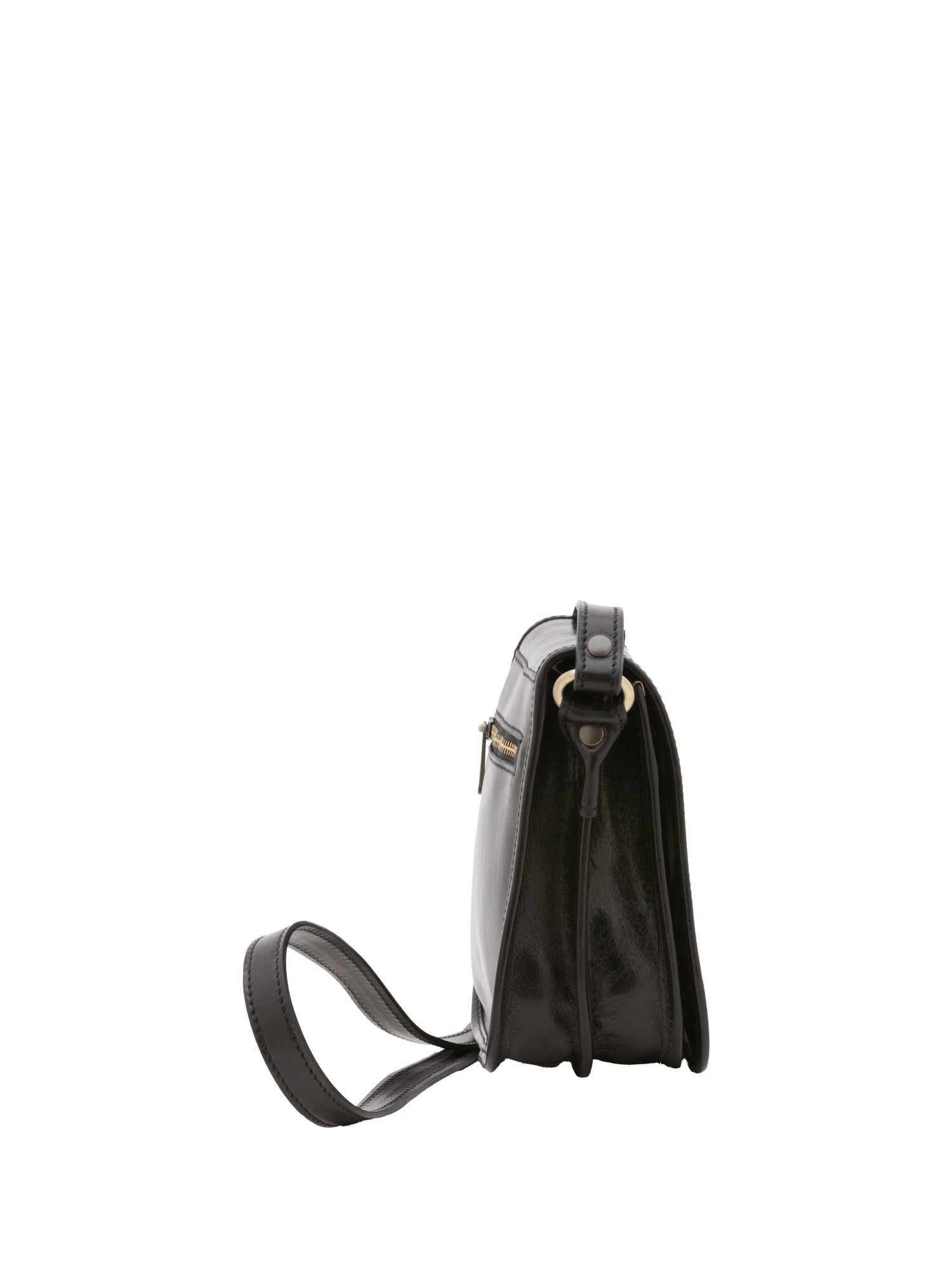 Borsa a tracolla da uomo in vera pelle Made in Italy 5554-Nero I Fratelli