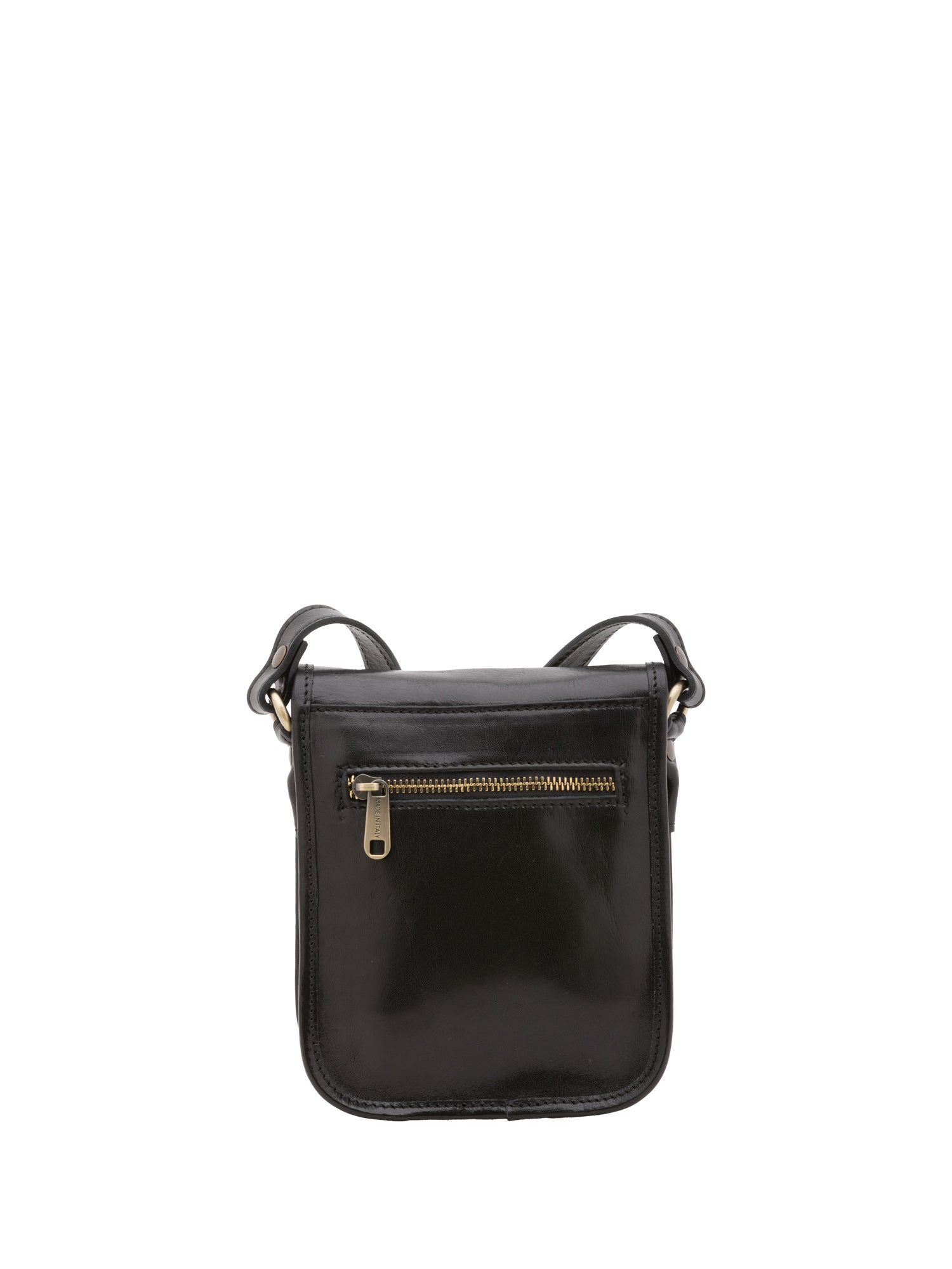 Borsa a tracolla da uomo in vera pelle Made in Italy 5554-Nero I Fratelli