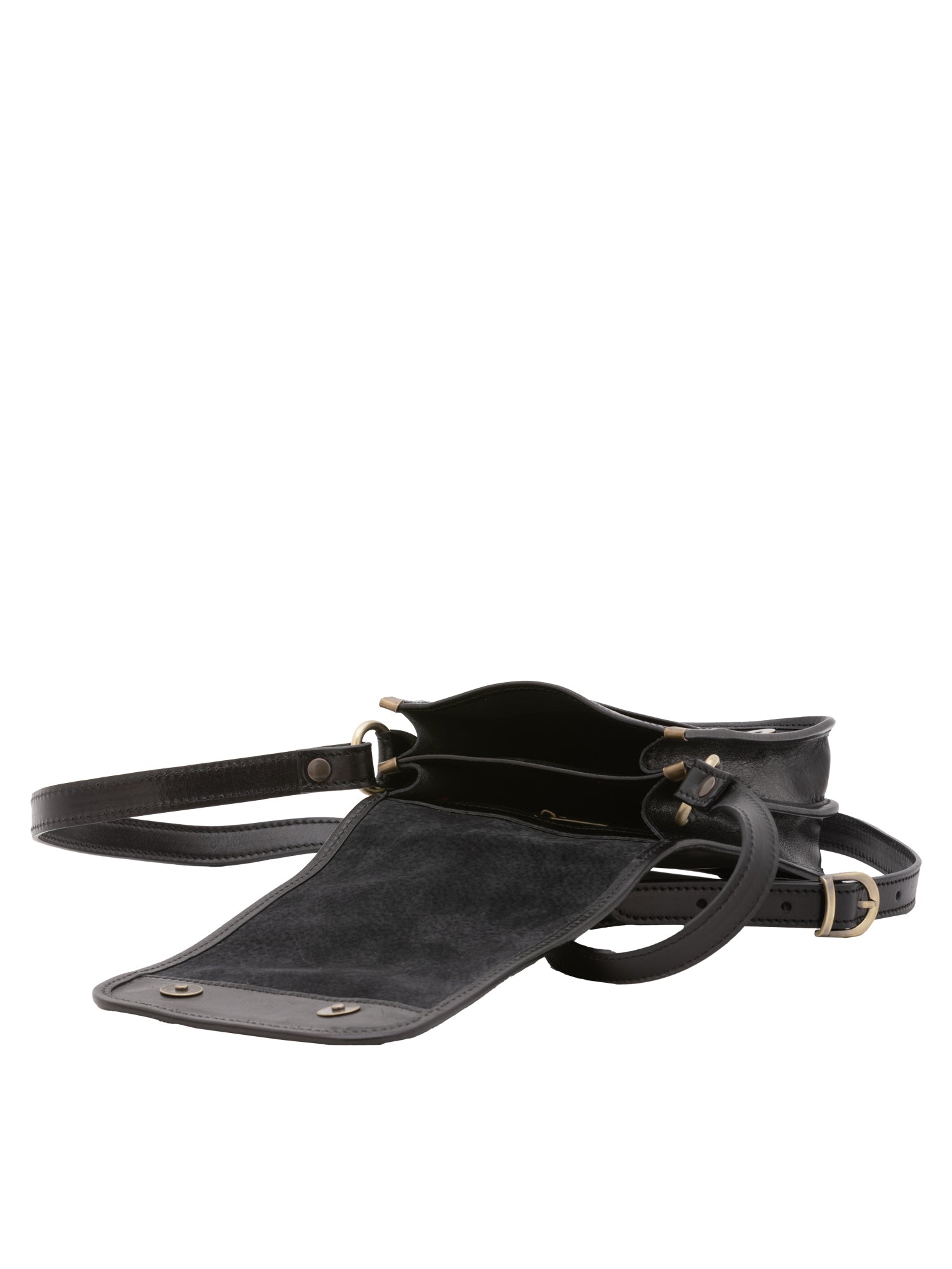 Borsa a tracolla da uomo in vera pelle Made in Italy 5554-Nero I Fratelli