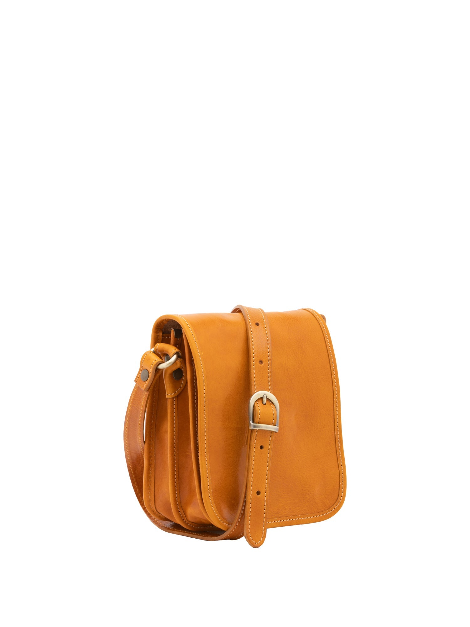 Borsa a tracolla da uomo in vera pelle Made in Italy 5554-Senape I Fratelli