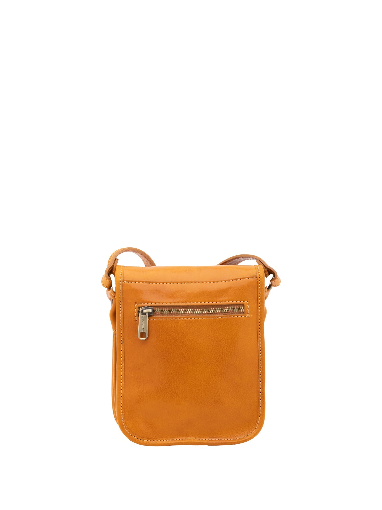 Borsa a tracolla da uomo in vera pelle Made in Italy 5554-Senape I Fratelli