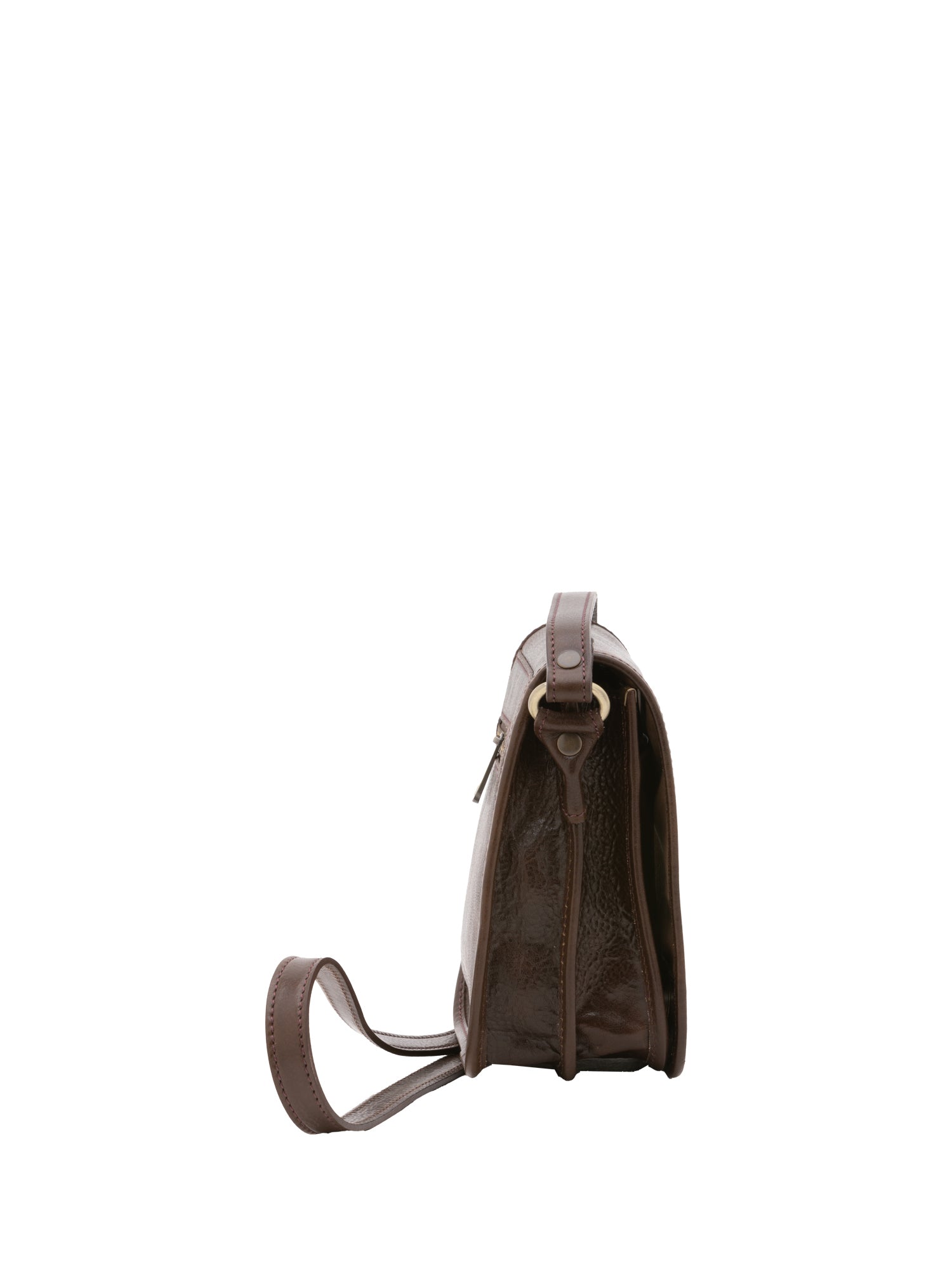 Borsa a tracolla da uomo in vera pelle Made in Italy 5554-Tmoro I Fratelli