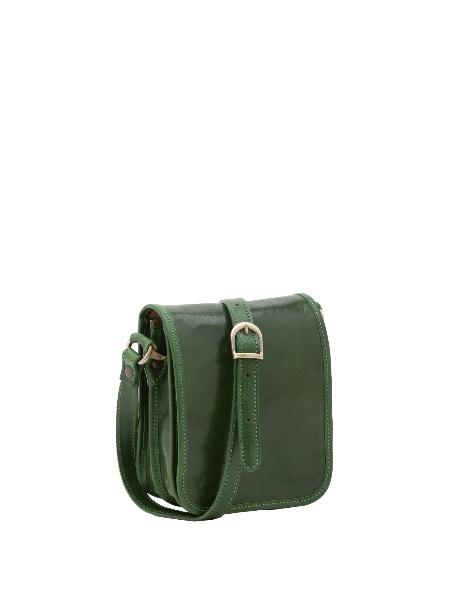 Borsa a tracolla da uomo in vera pelle Made in Italy 5554-Verde I Fratelli