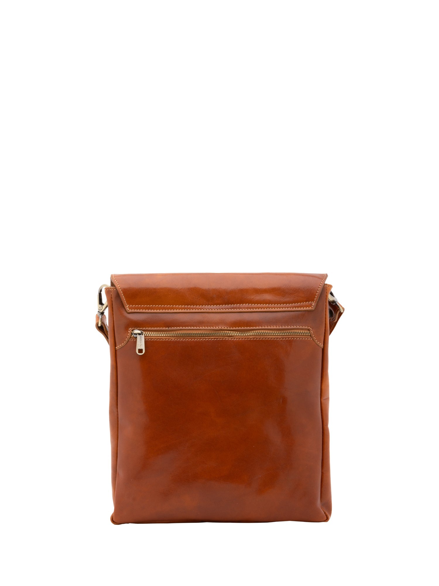 Borsa a tracolla uomo in vera pelle Made in Italy 5555-Cognac I Fratelli