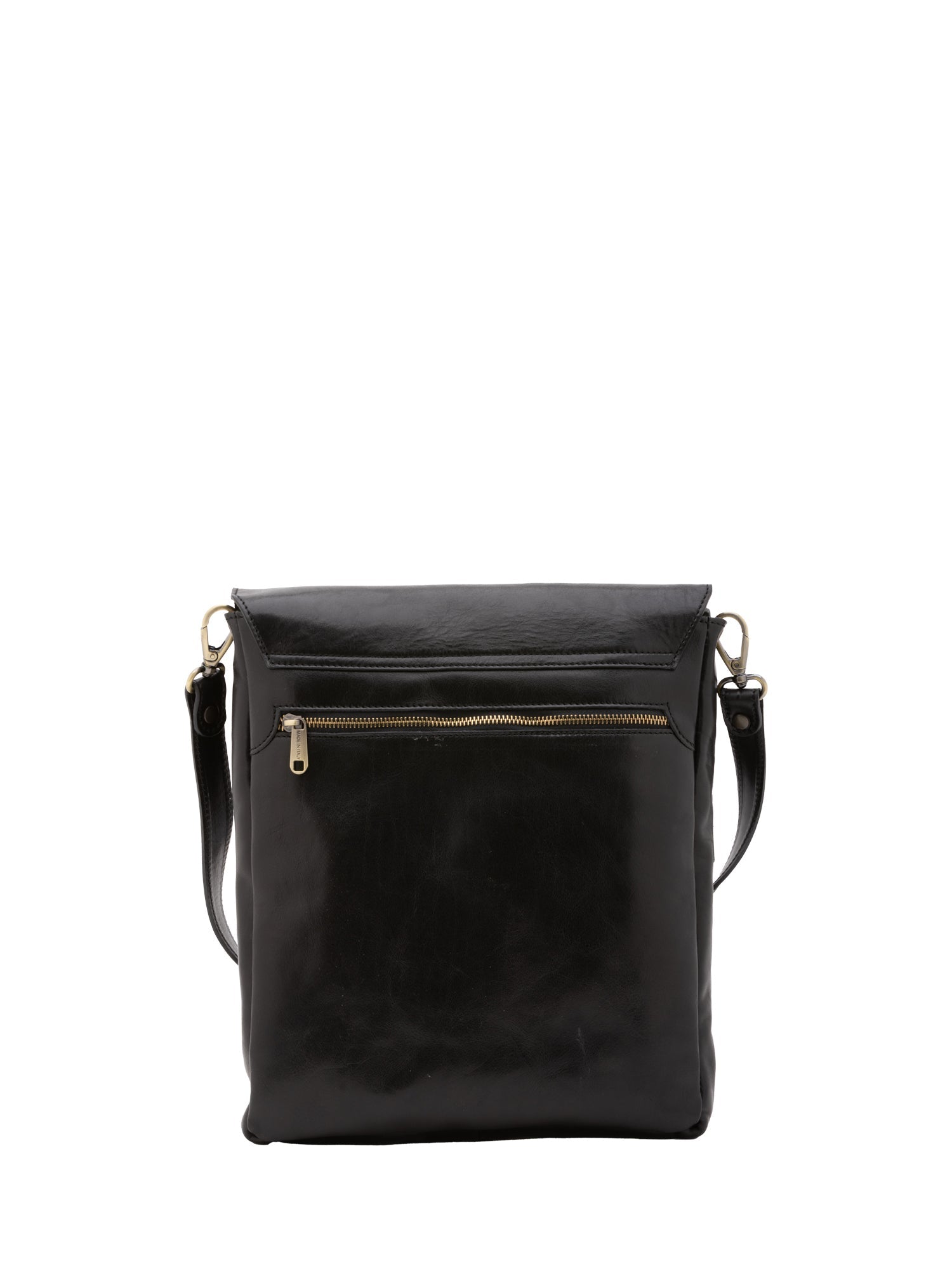 Borsa a tracolla uomo in vera pelle Made in Italy 5555-Nero I Fratelli