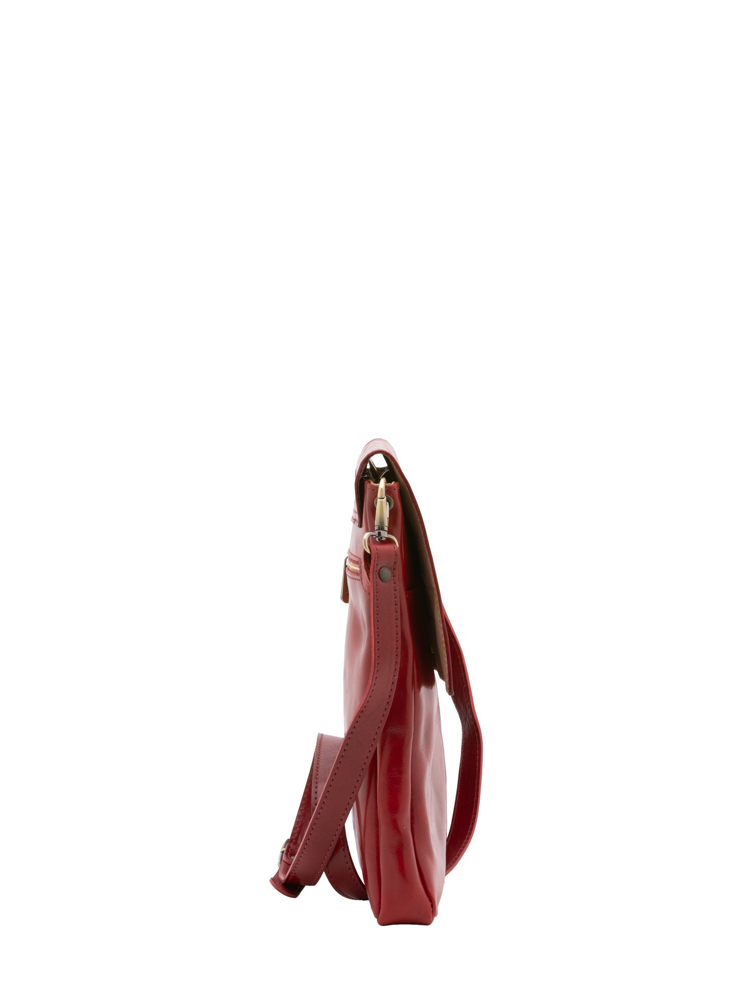 Borsa a tracolla uomo in vera pelle Made in Italy 5555-Rosso I Fratelli