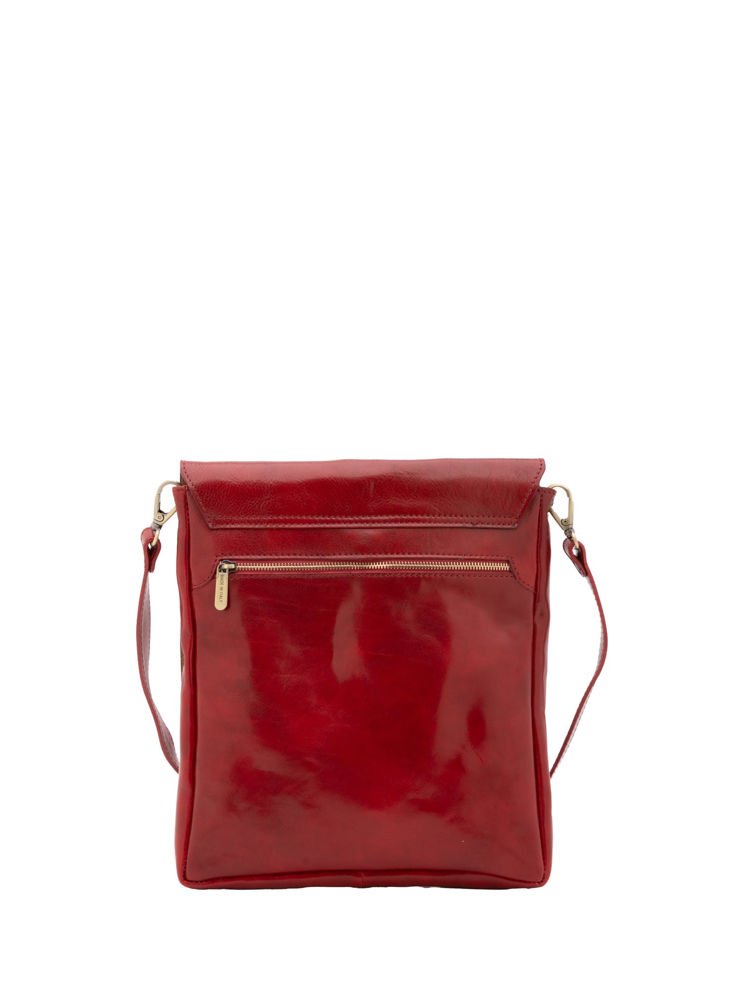 Borsa a tracolla uomo in vera pelle Made in Italy 5555-Rosso I Fratelli