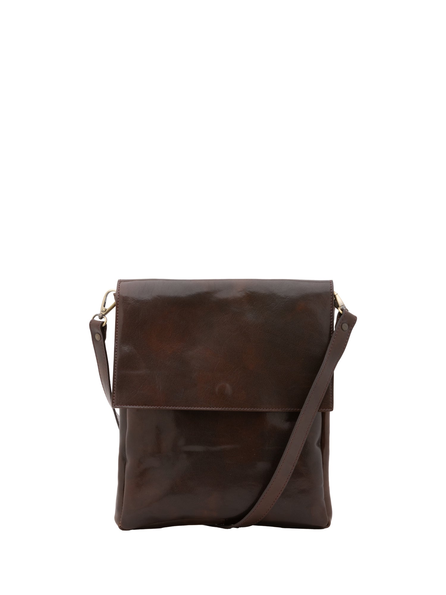 Borsa a tracolla uomo in vera pelle Made in Italy 5555-Tmoro I Fratelli