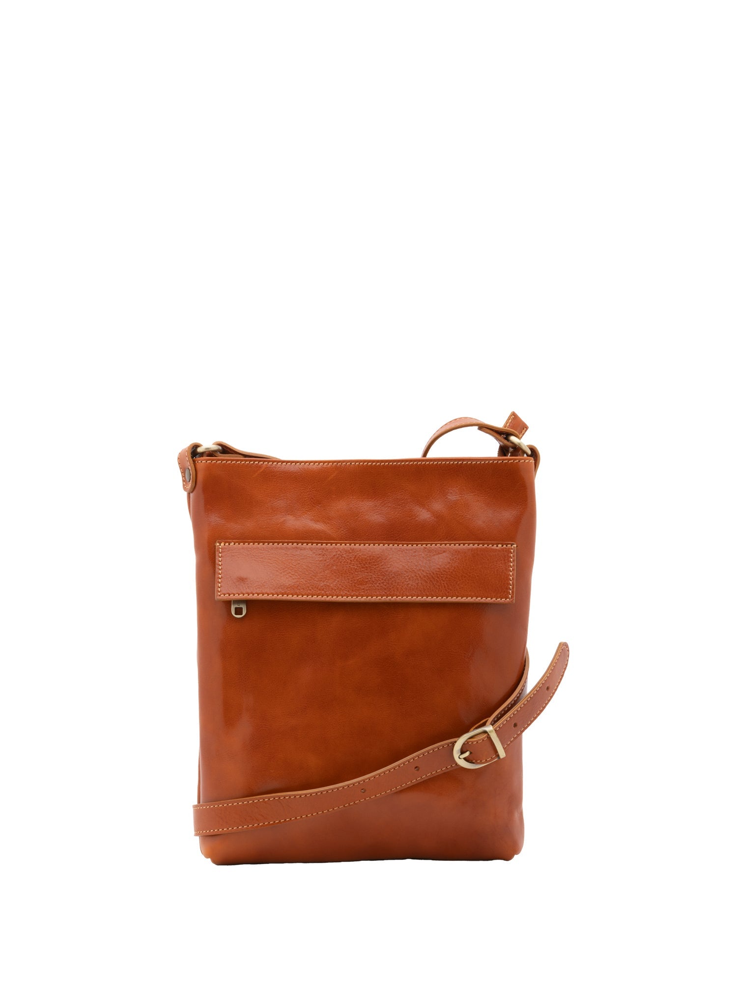 Borsa a tracolla uomo in vera pelle Made in Italy 5556-Cognac I Fratelli