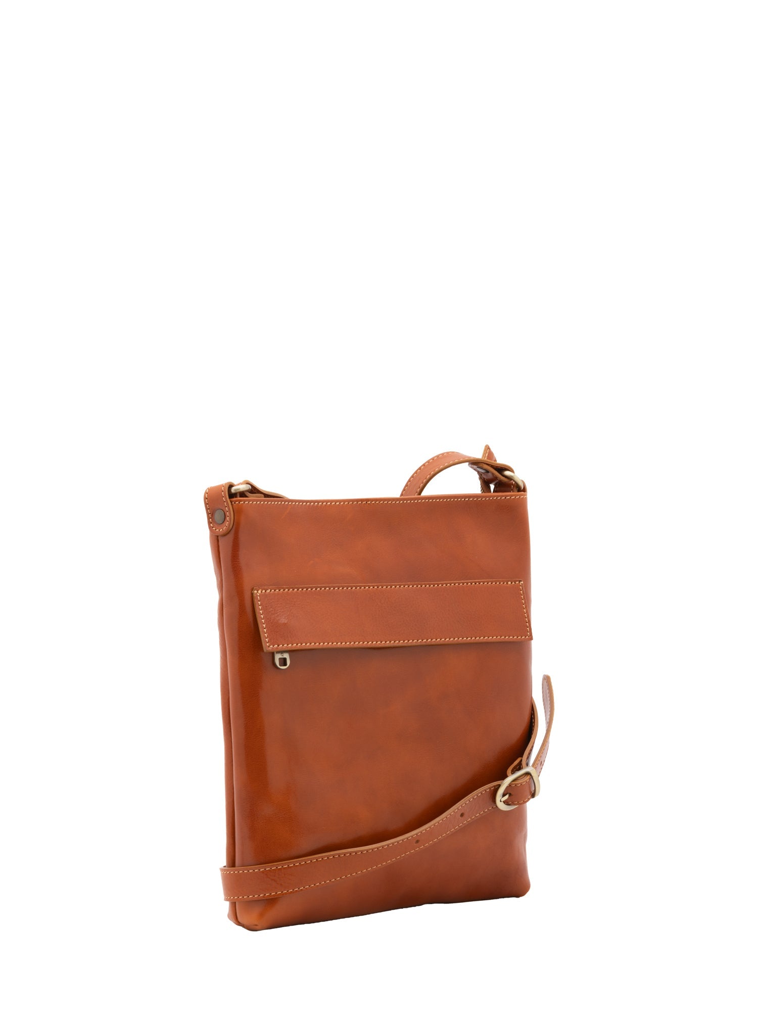 Borsa a tracolla uomo in vera pelle Made in Italy 5556-Cognac I Fratelli