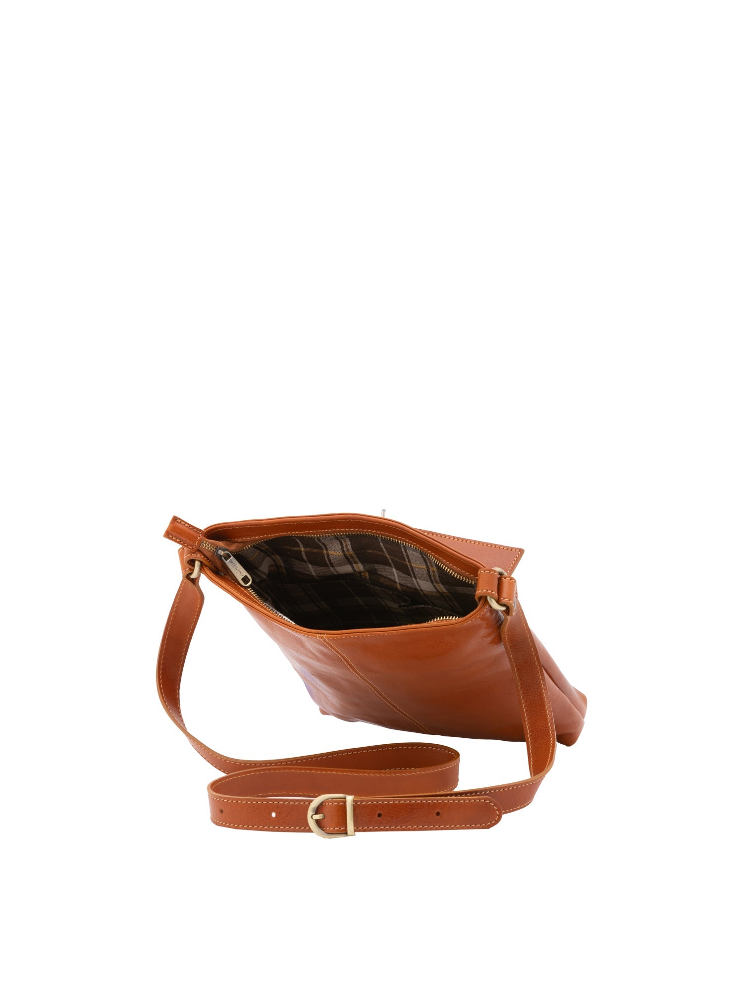 Borsa a tracolla uomo in vera pelle Made in Italy 5556-Cognac I Fratelli