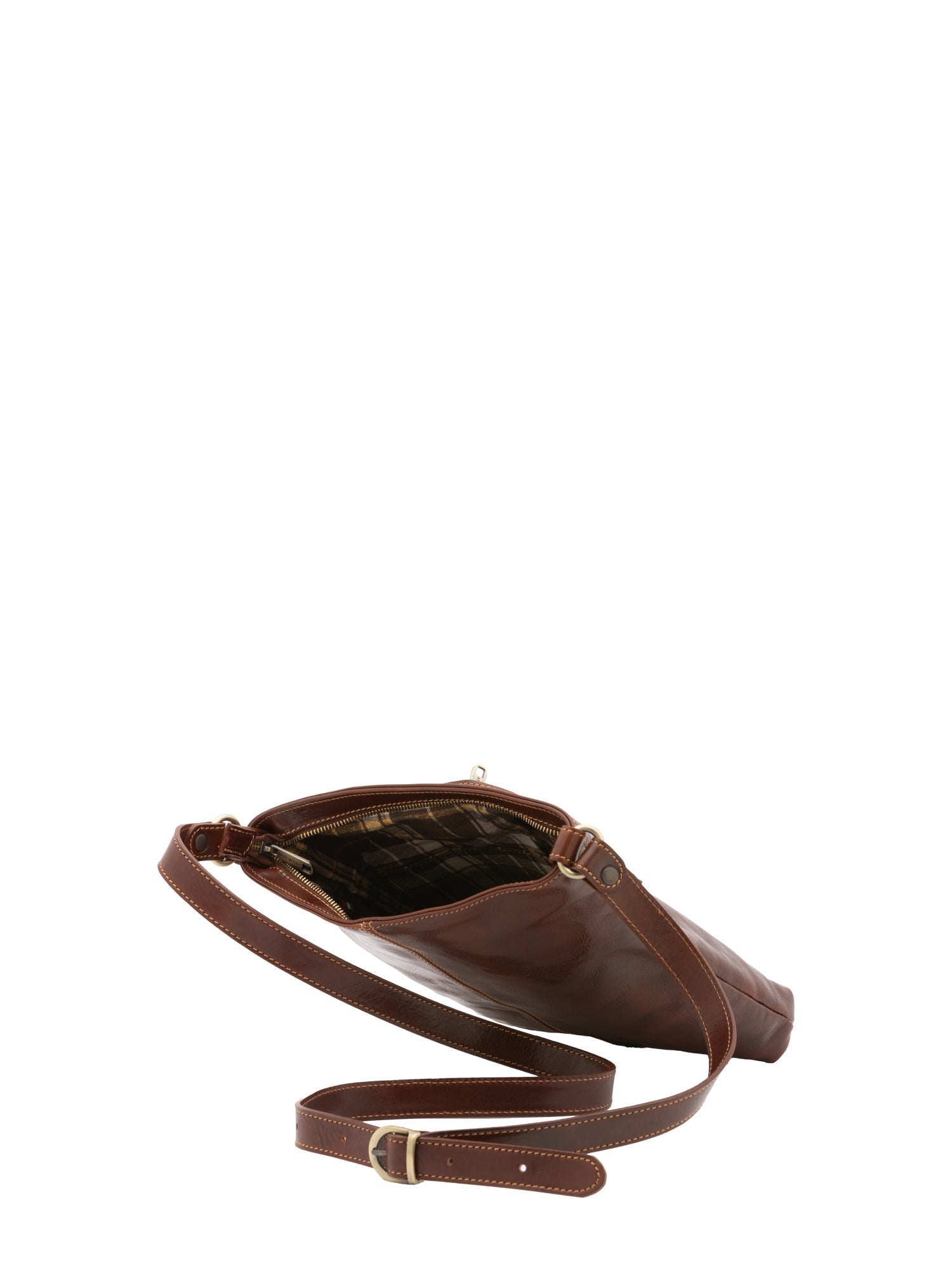 Borsa a tracolla uomo in vera pelle Made in Italy 5556-Marrone I Fratelli