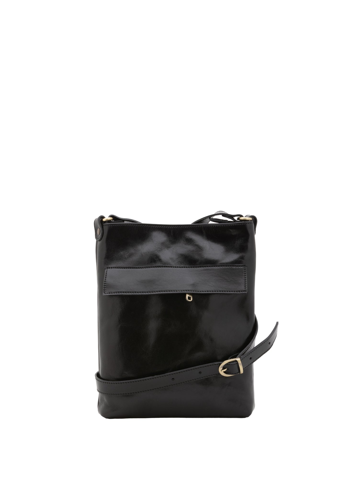Borsa a tracolla uomo in vera pelle Made in Italy 5556-Nero I Fratelli
