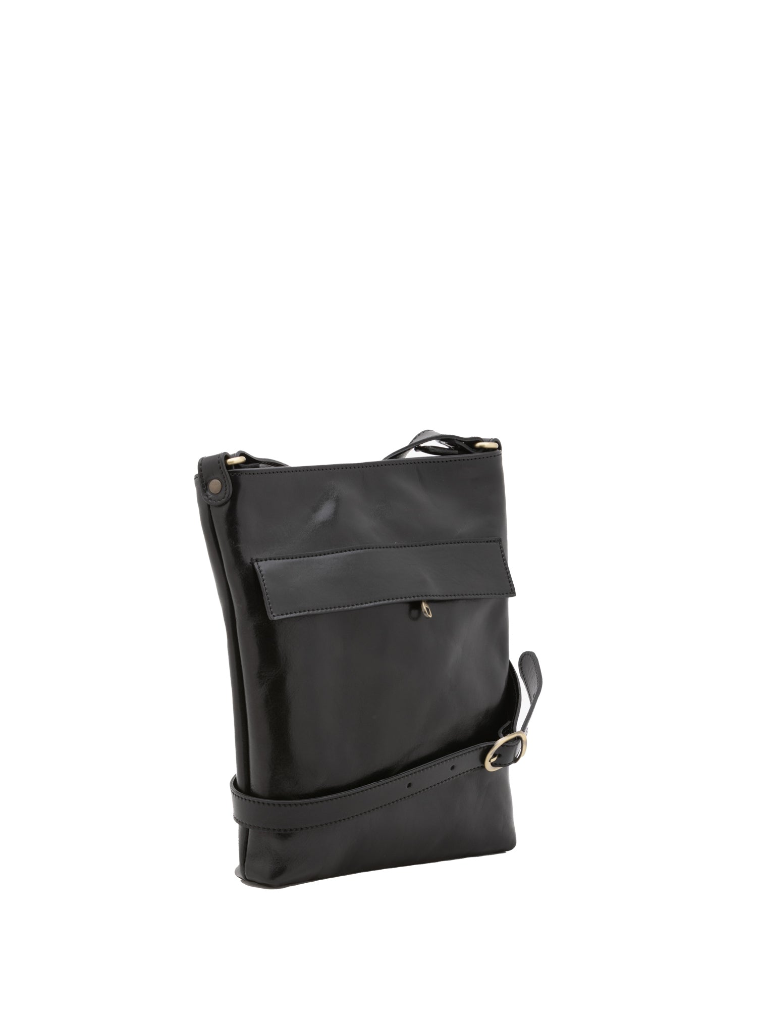 Borsa a tracolla uomo in vera pelle Made in Italy 5556-Nero I Fratelli