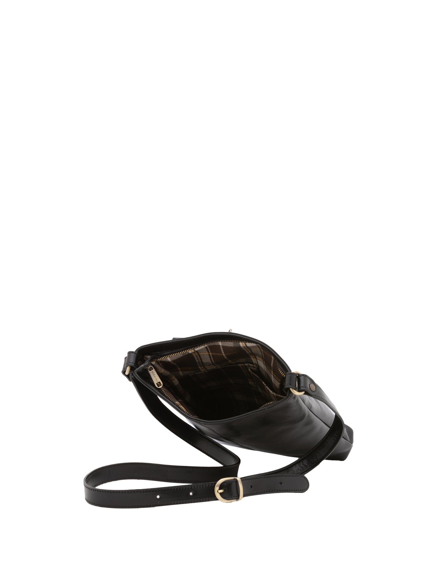 Borsa a tracolla uomo in vera pelle Made in Italy 5556-Nero I Fratelli