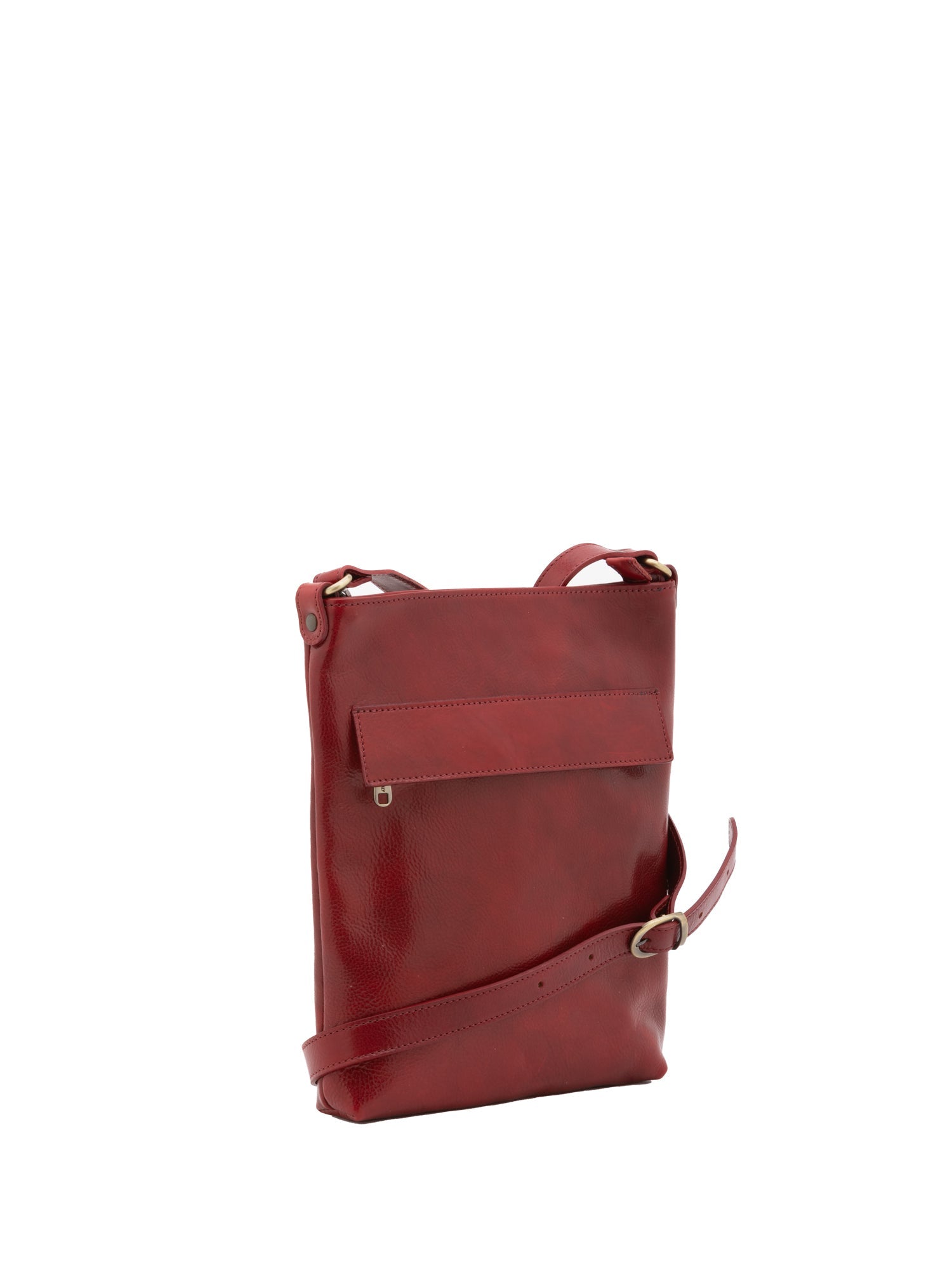 Borsa a tracolla uomo in vera pelle Made in Italy 5556-Rosso I Fratelli