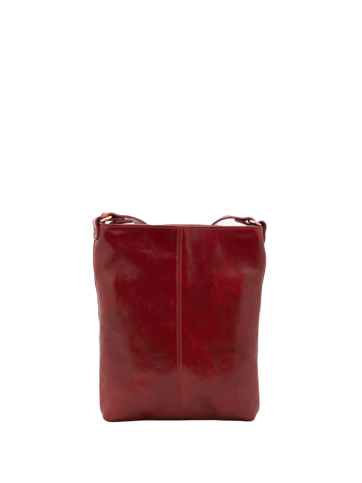 Borsa a tracolla uomo in vera pelle Made in Italy 5556-Rosso I Fratelli