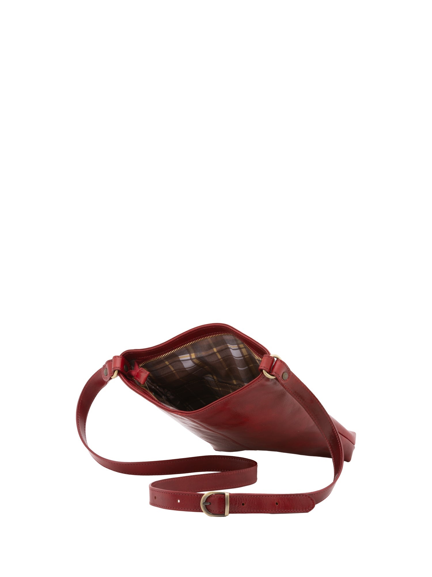 Borsa a tracolla uomo in vera pelle Made in Italy 5556-Rosso I Fratelli