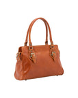 Borsa a mano da donna 100% pelle 5557-Cognac I Fratelli