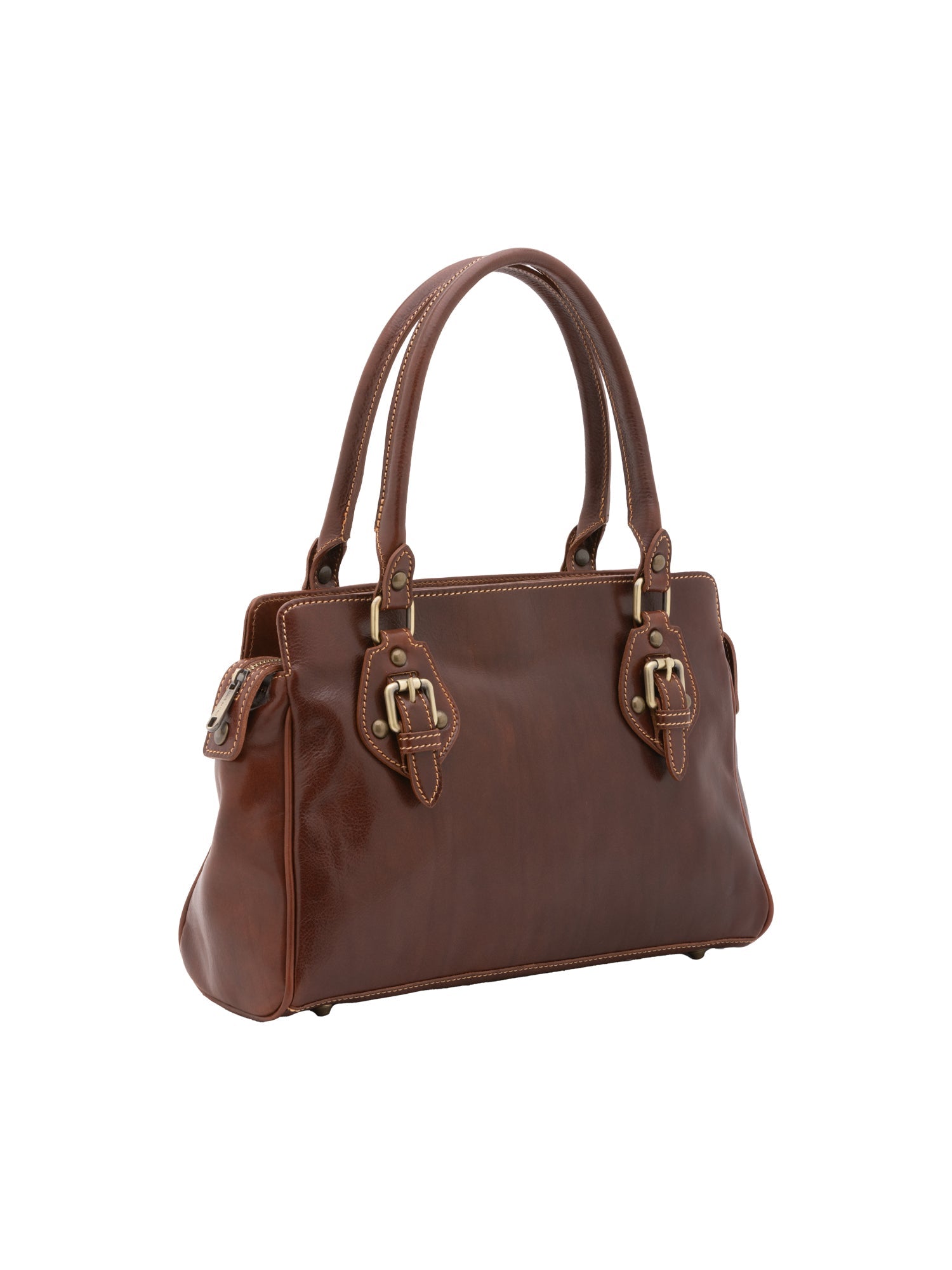 Borsa a mano da donna 100% pelle 5557-Marrone I Fratelli