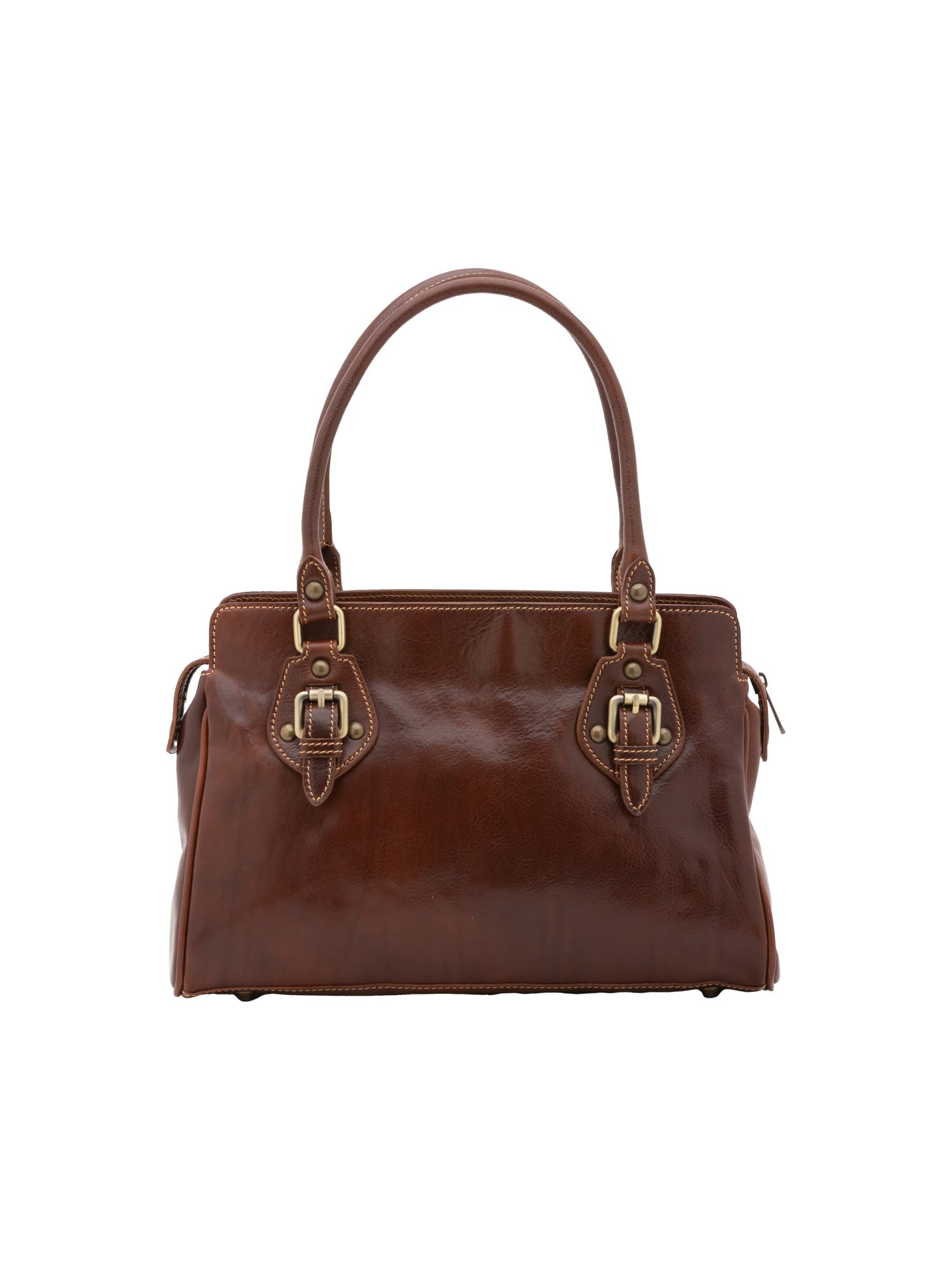 Borsa a mano da donna 100% pelle 5557-Marrone I Fratelli