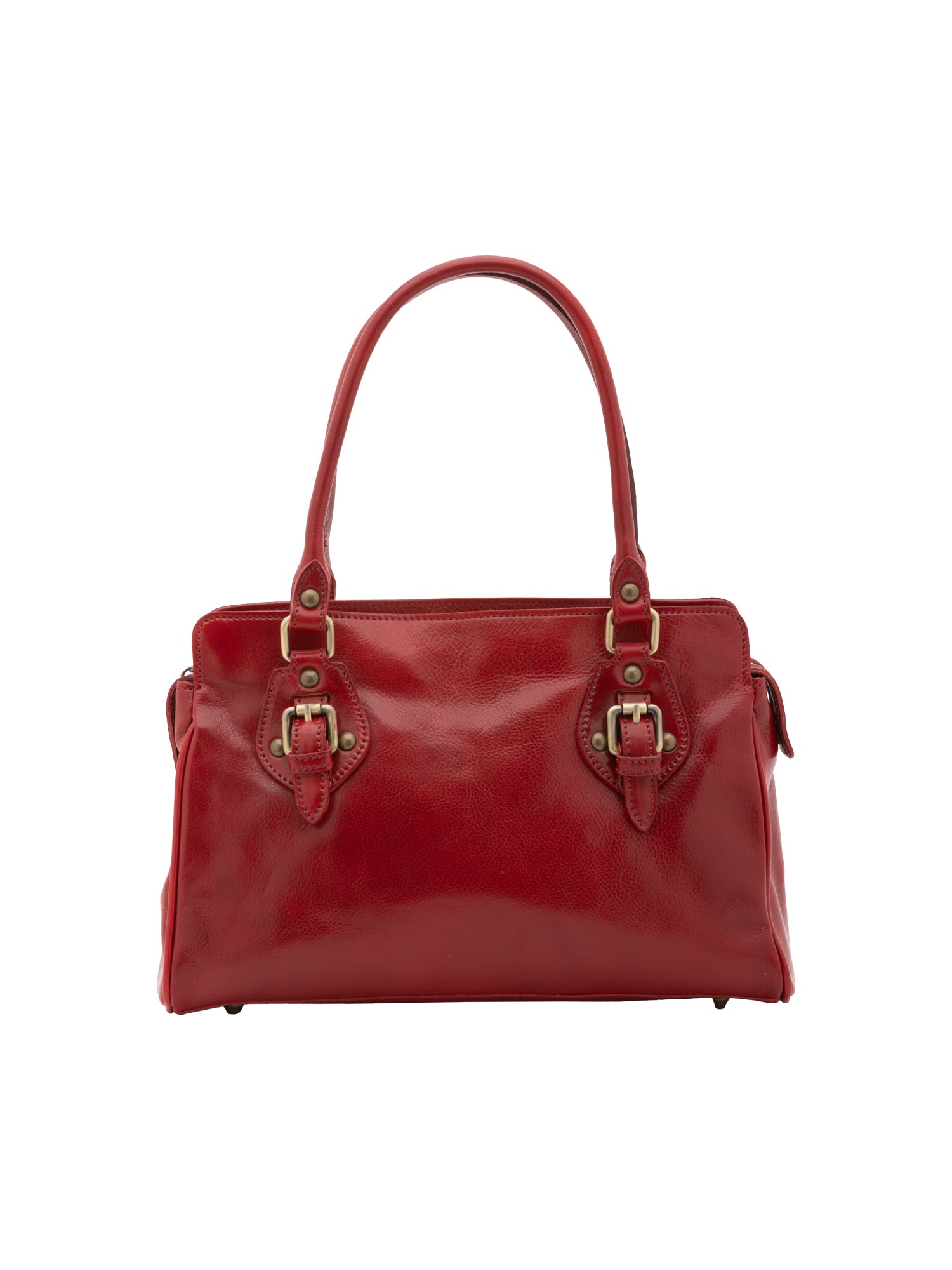 Borsa a mano da donna 100% pelle 5557-Rosso I Fratelli
