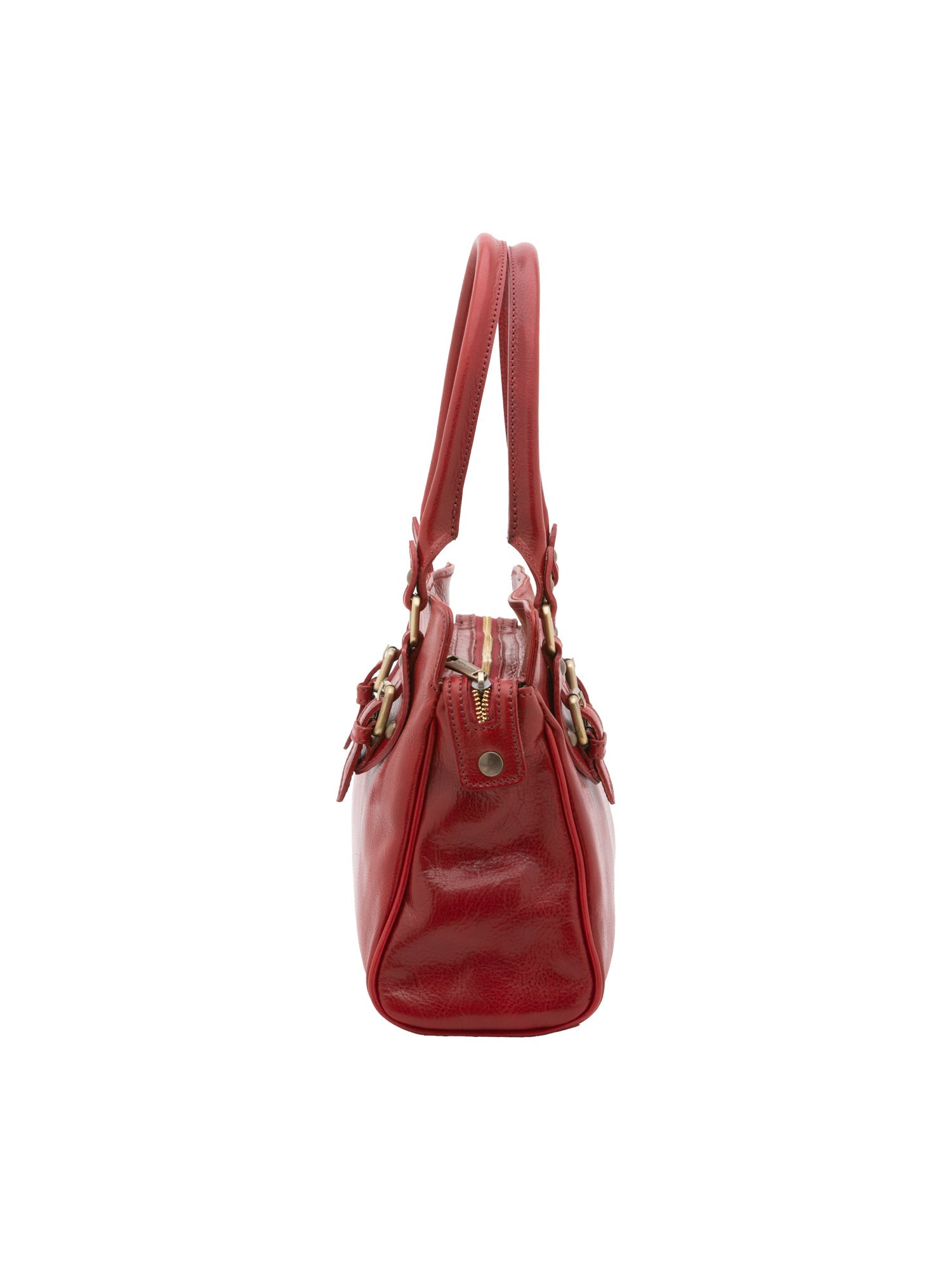 Borsa a mano da donna 100% pelle 5557-Rosso I Fratelli