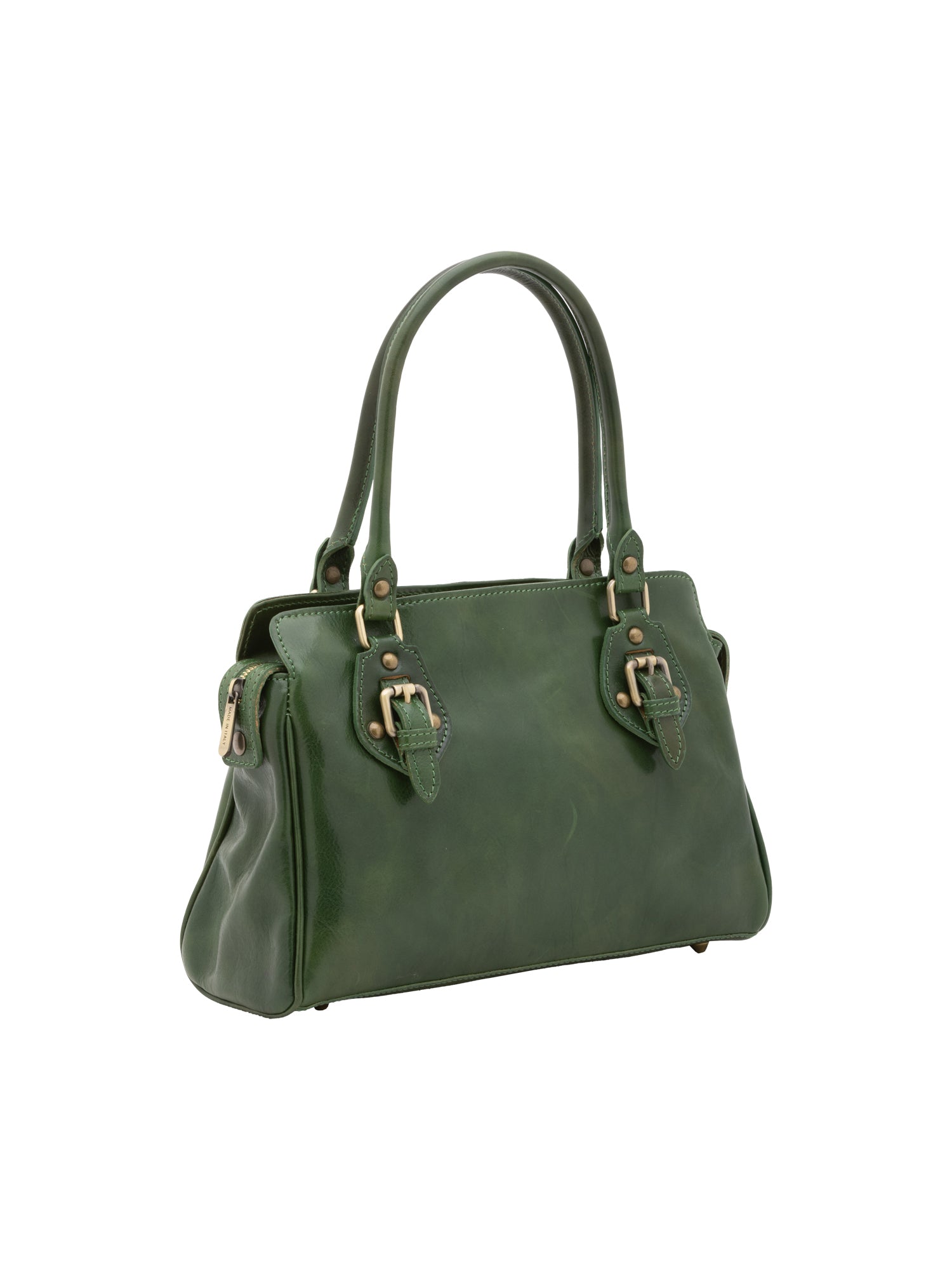 Borsa a mano da donna 100% pelle 5557-Verde I Fratelli