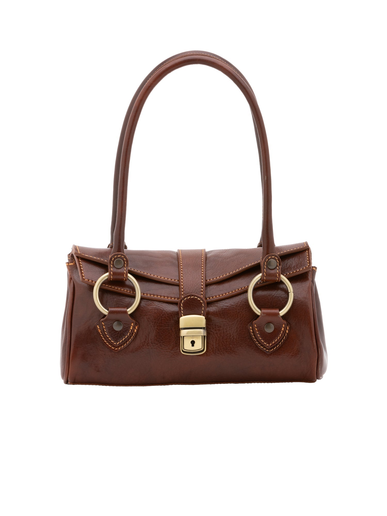Borsa a mano da donna 100% pelle 5559-Marrone I Fratelli