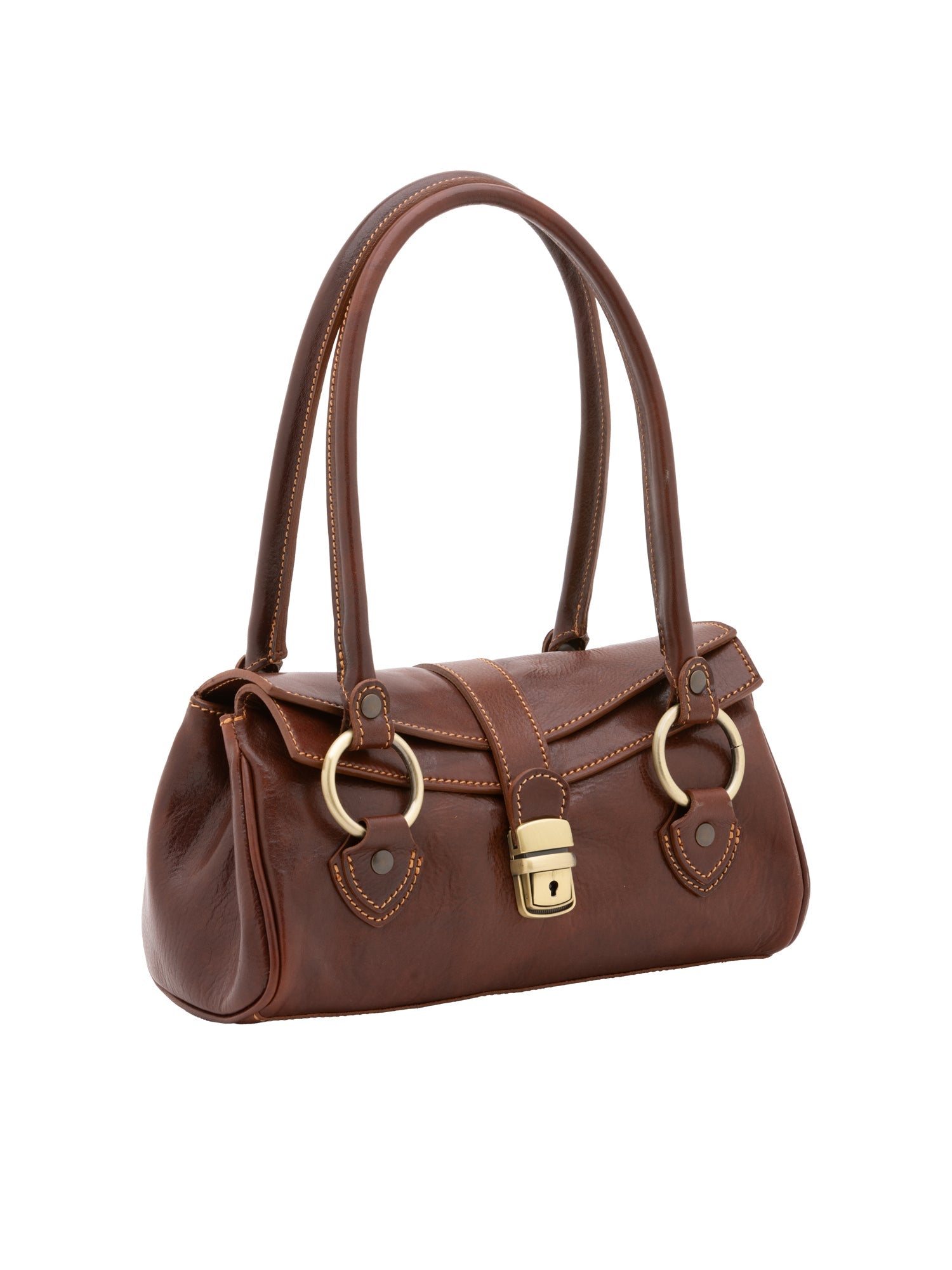 Borsa a mano da donna 100% pelle 5559-Marrone I Fratelli