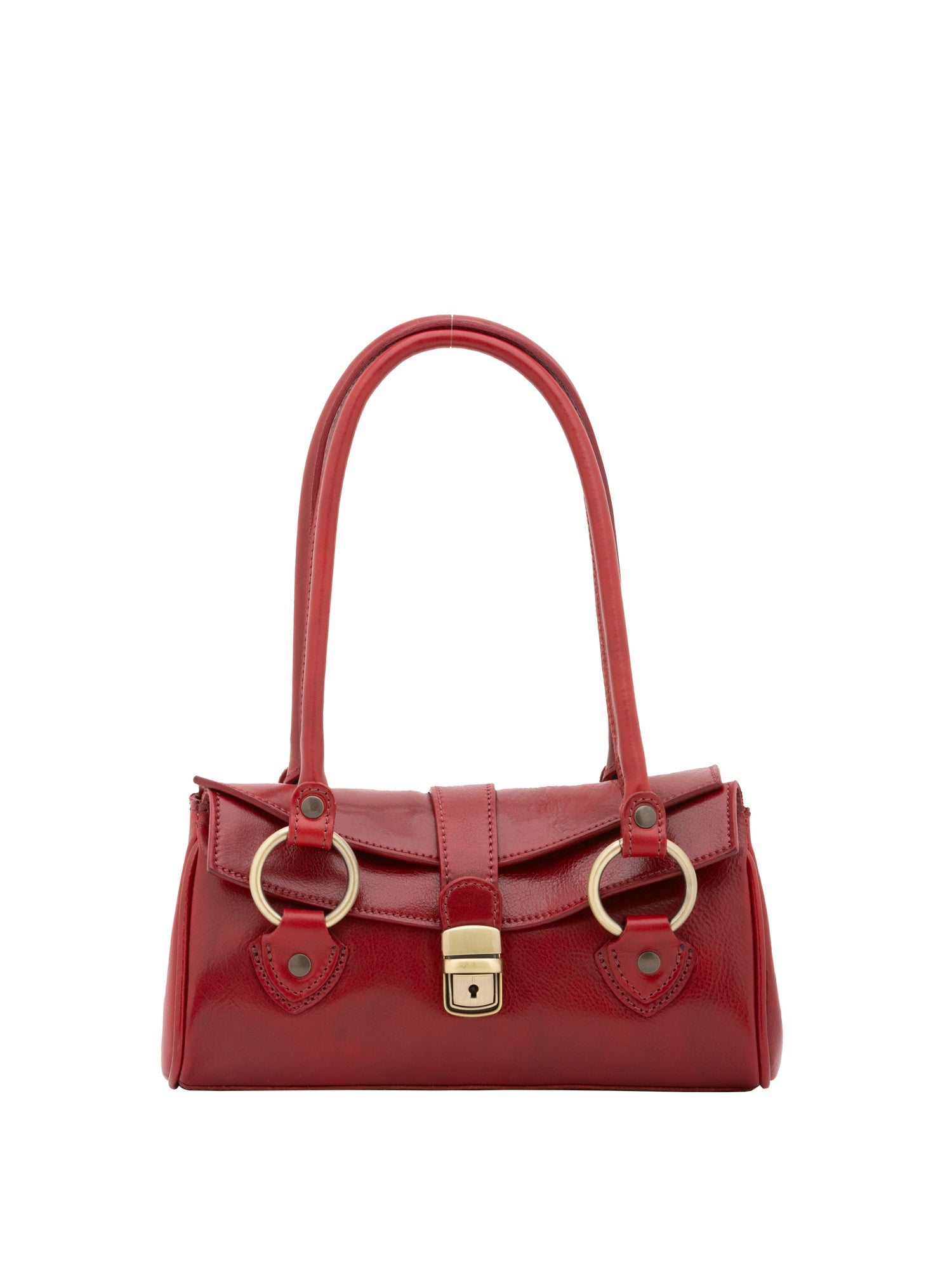 Borsa a mano da donna 100% pelle 5559-Rosso I Fratelli