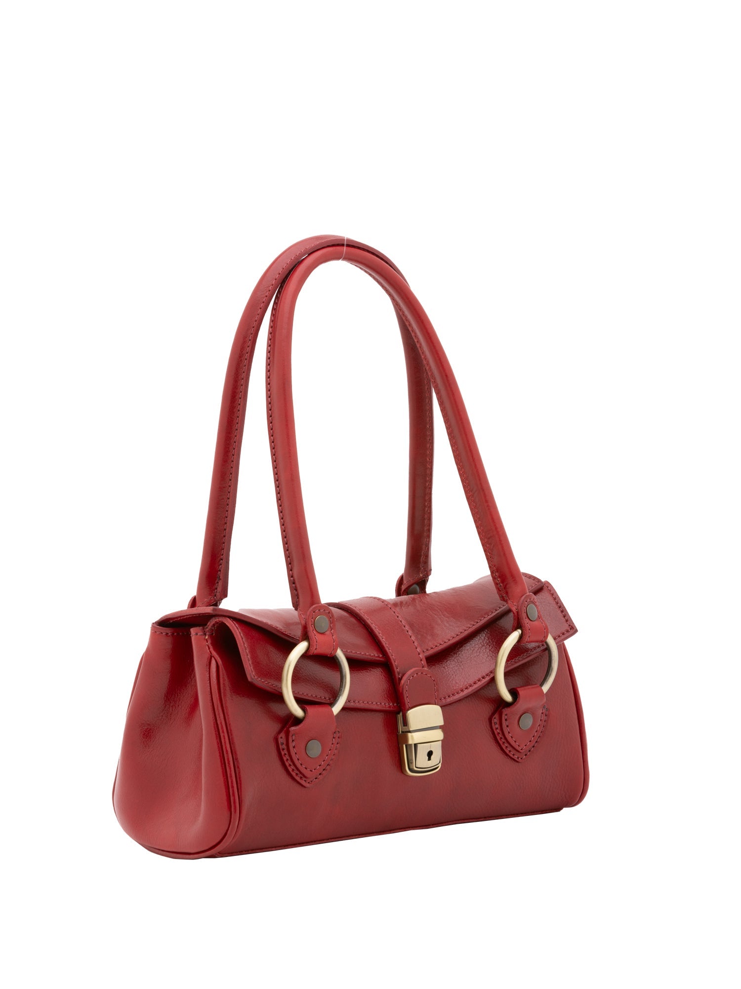 Borsa a mano da donna 100% pelle 5559-Rosso I Fratelli
