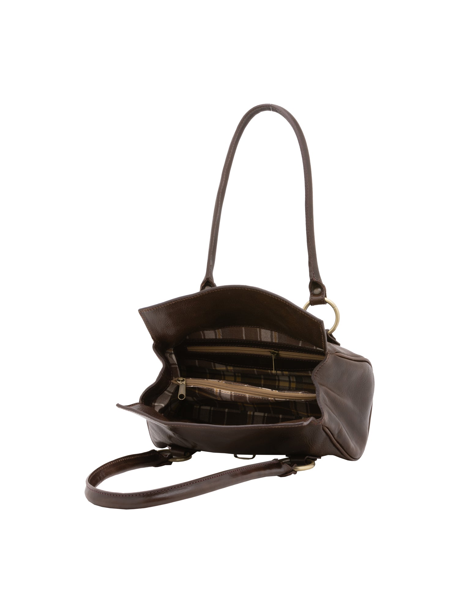 Borsa a mano da donna 100% pelle 5559-Tmoro I Fratelli
