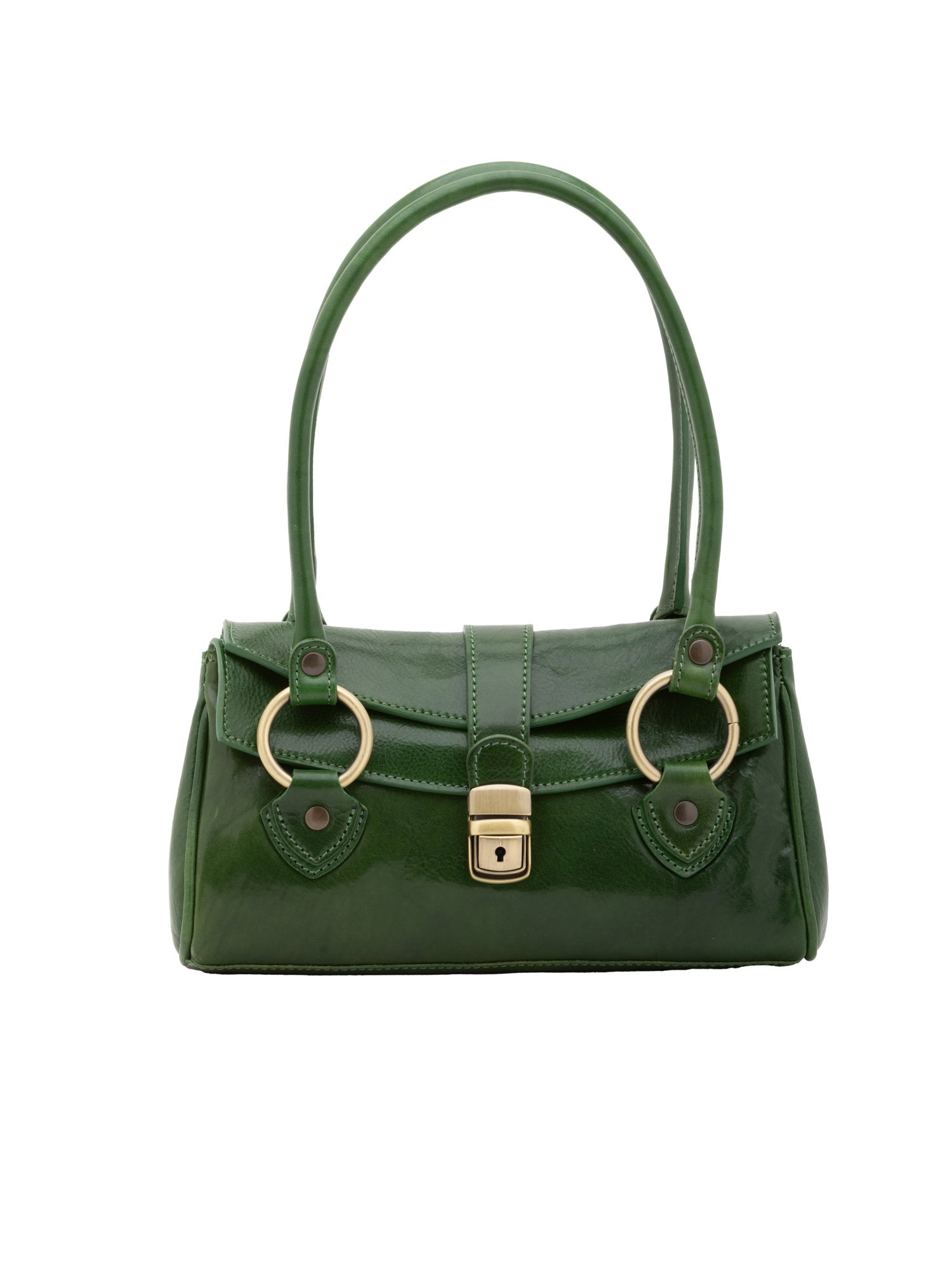 Borsa a mano da donna 100% pelle 5559-Verde I Fratelli