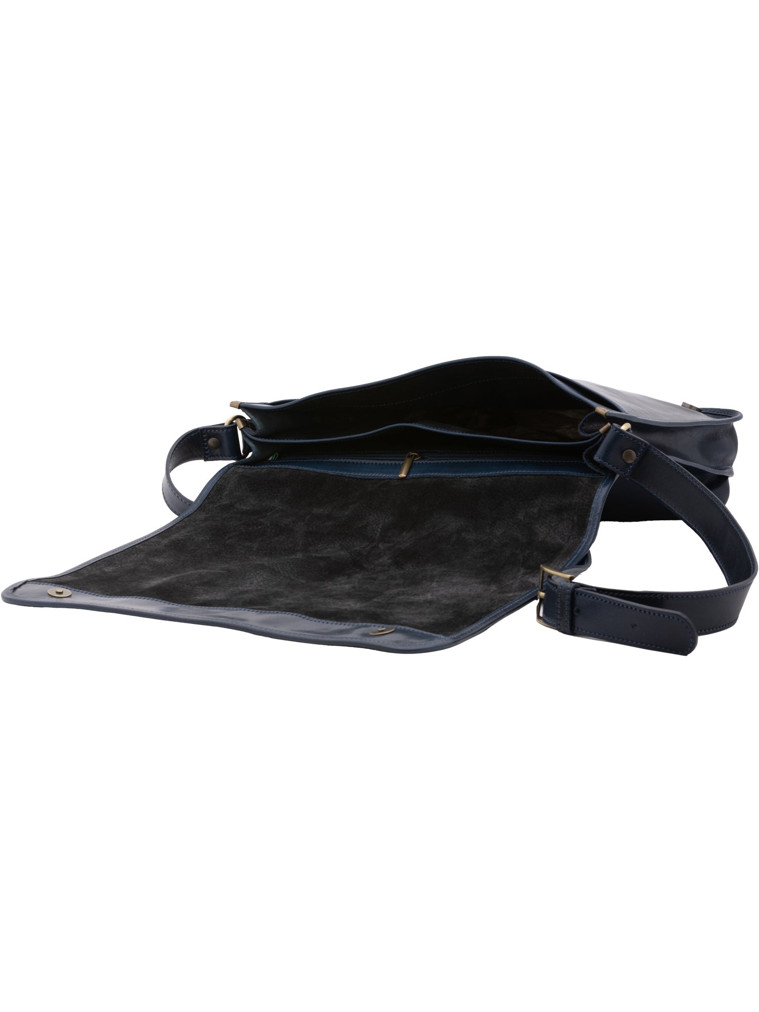 Borsa a tracolla uomo in vera pelle Made in Italy 5561-Blu I Fratelli