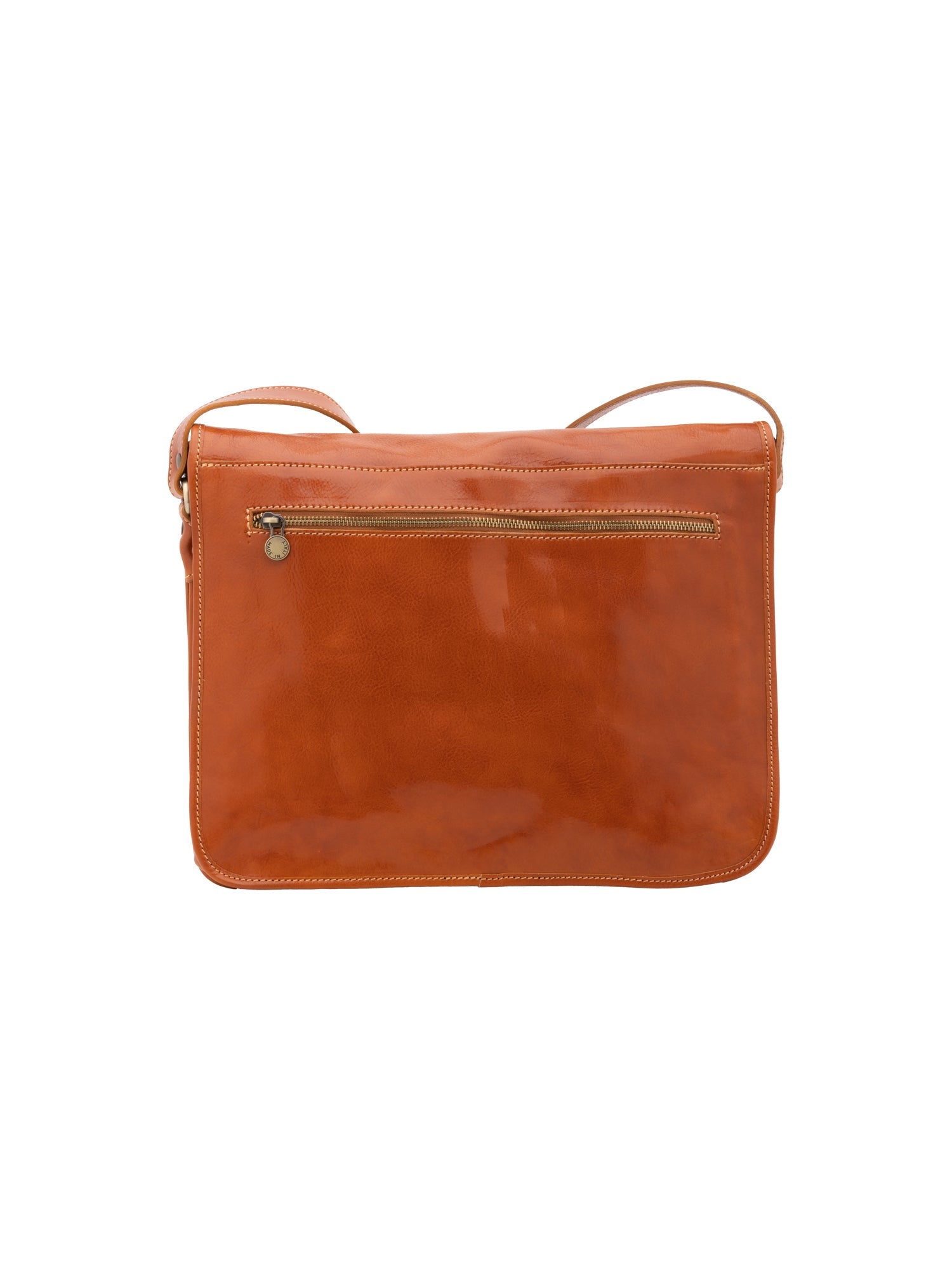 Borsa a tracolla uomo in vera pelle Made in Italy 5561-Cognac I Fratelli