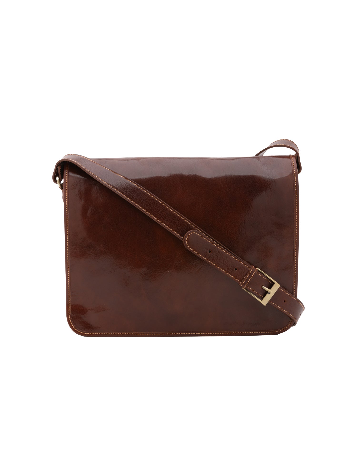 Borsa a tracolla uomo in vera pelle Made in Italy 5561-Marrone I Fratelli