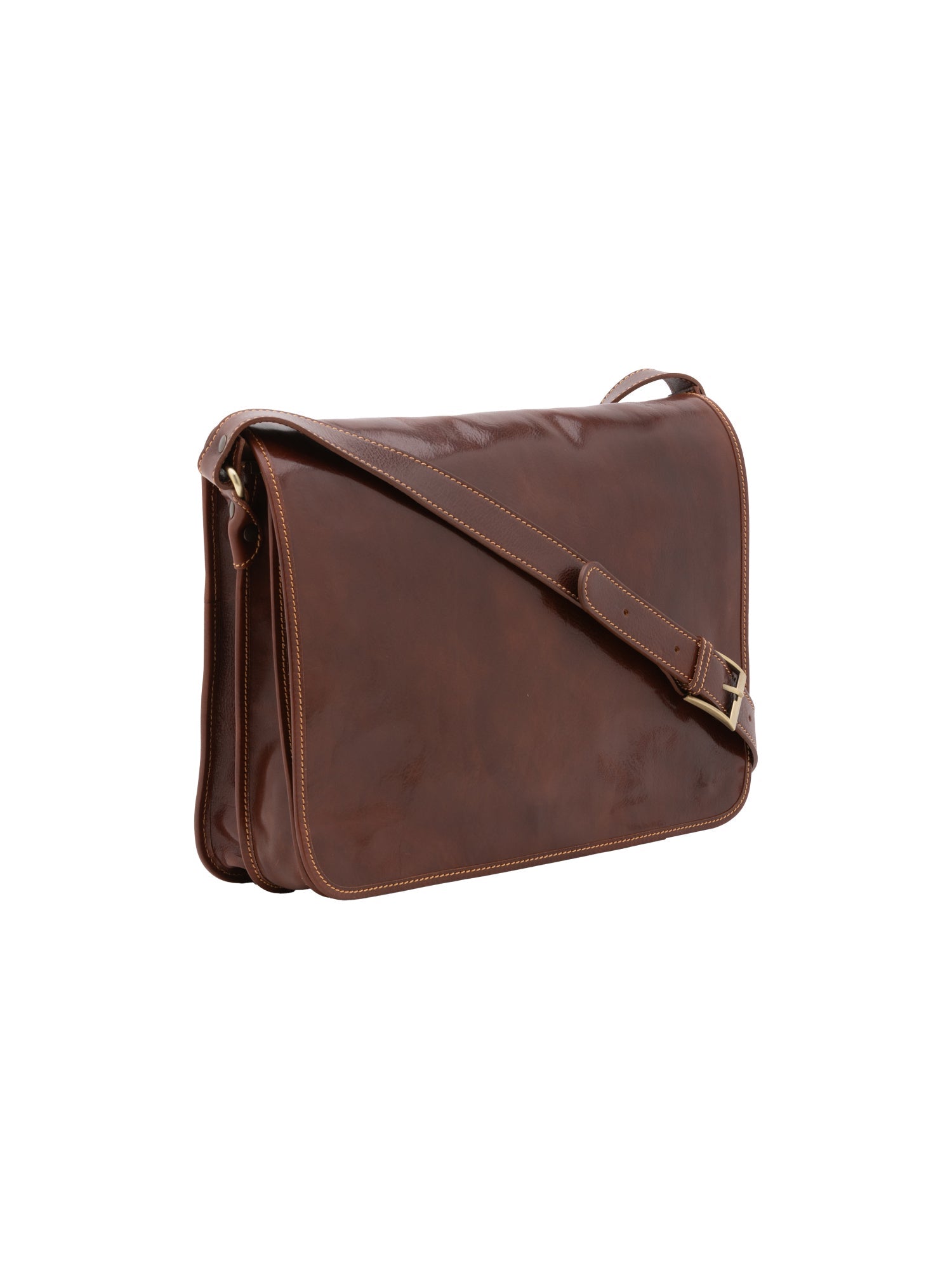Borsa a tracolla uomo in vera pelle Made in Italy 5561-Marrone I Fratelli