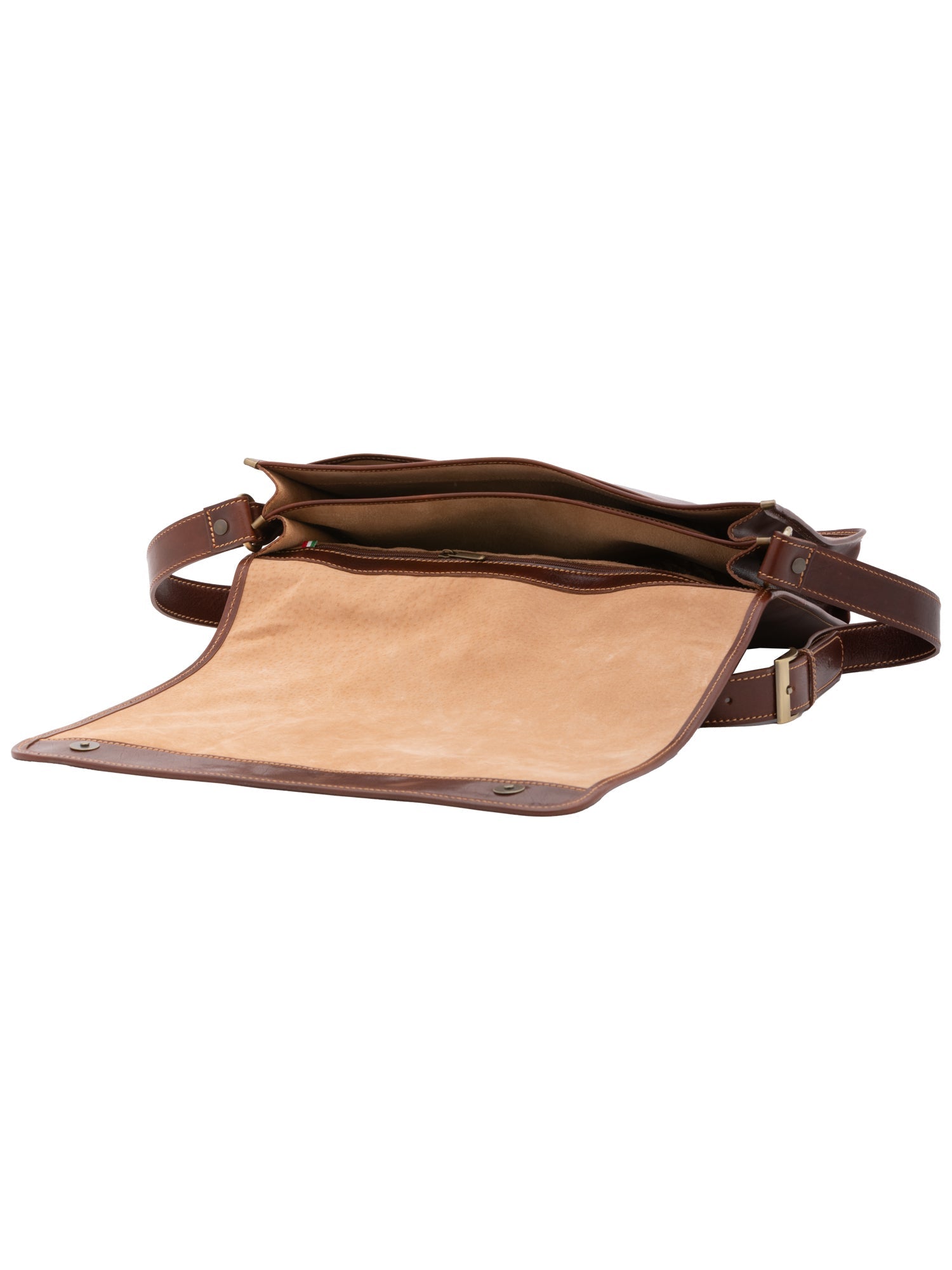 Borsa a tracolla uomo in vera pelle Made in Italy 5561-Marrone I Fratelli
