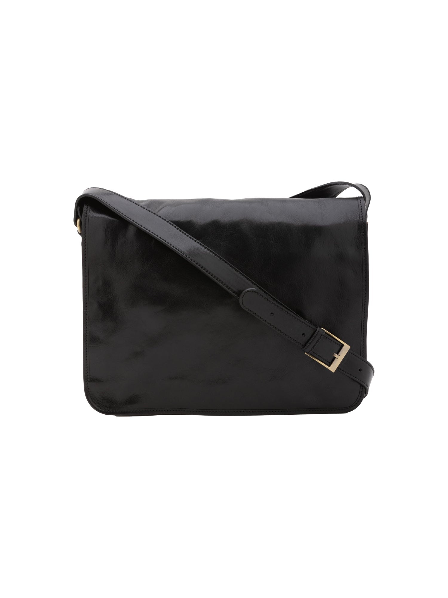 Borsa a tracolla uomo in vera pelle Made in Italy 5561-Nero I Fratelli