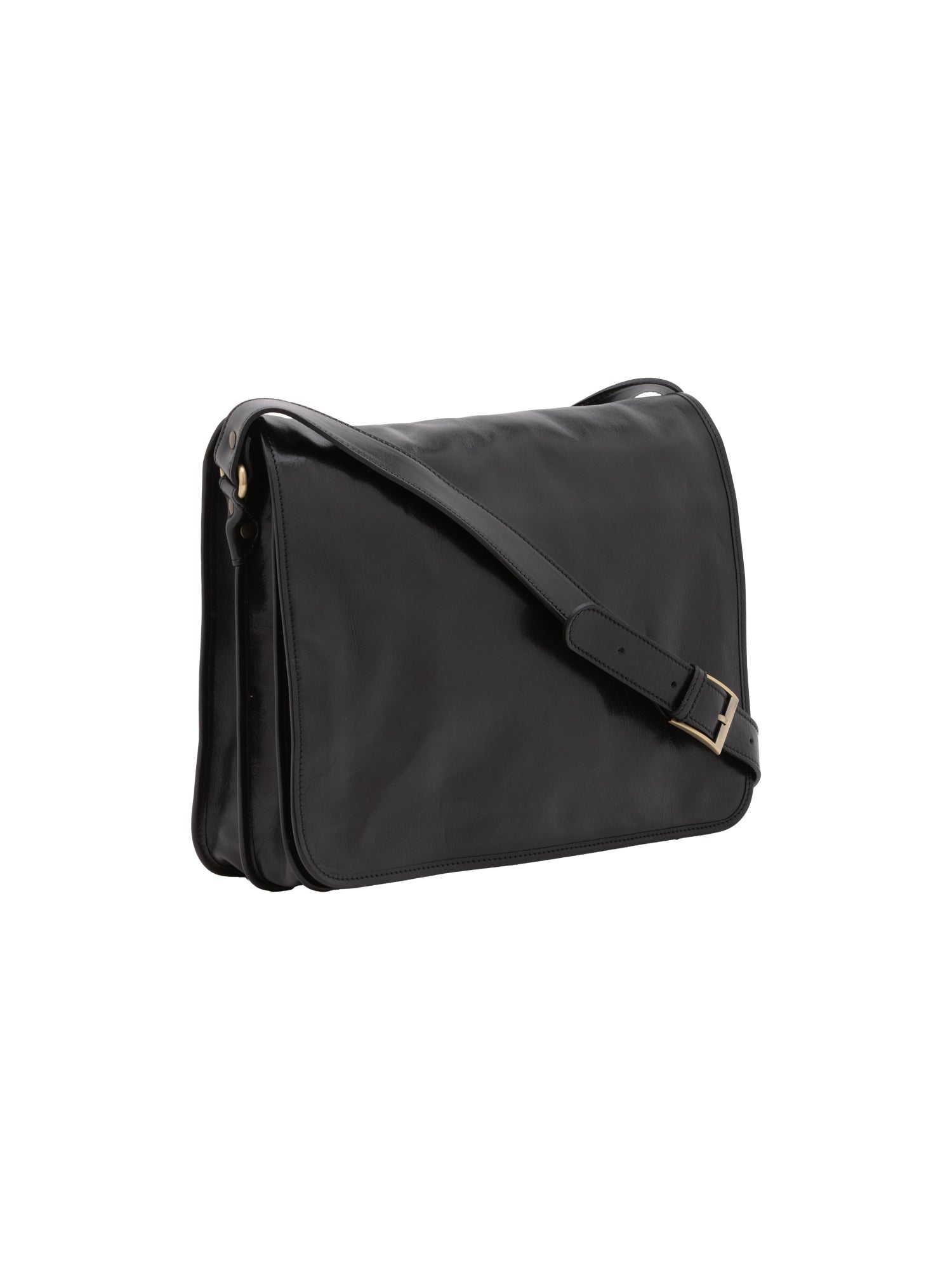 Borsa a tracolla uomo in vera pelle Made in Italy 5561-Nero I Fratelli