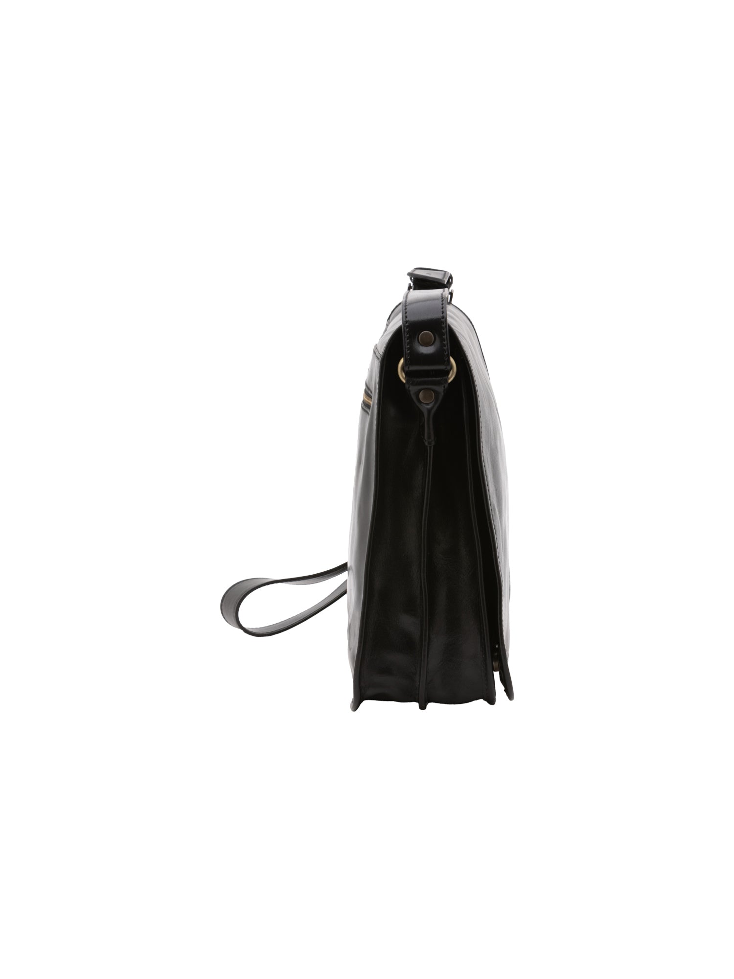 Borsa a tracolla uomo in vera pelle Made in Italy 5561-Nero I Fratelli