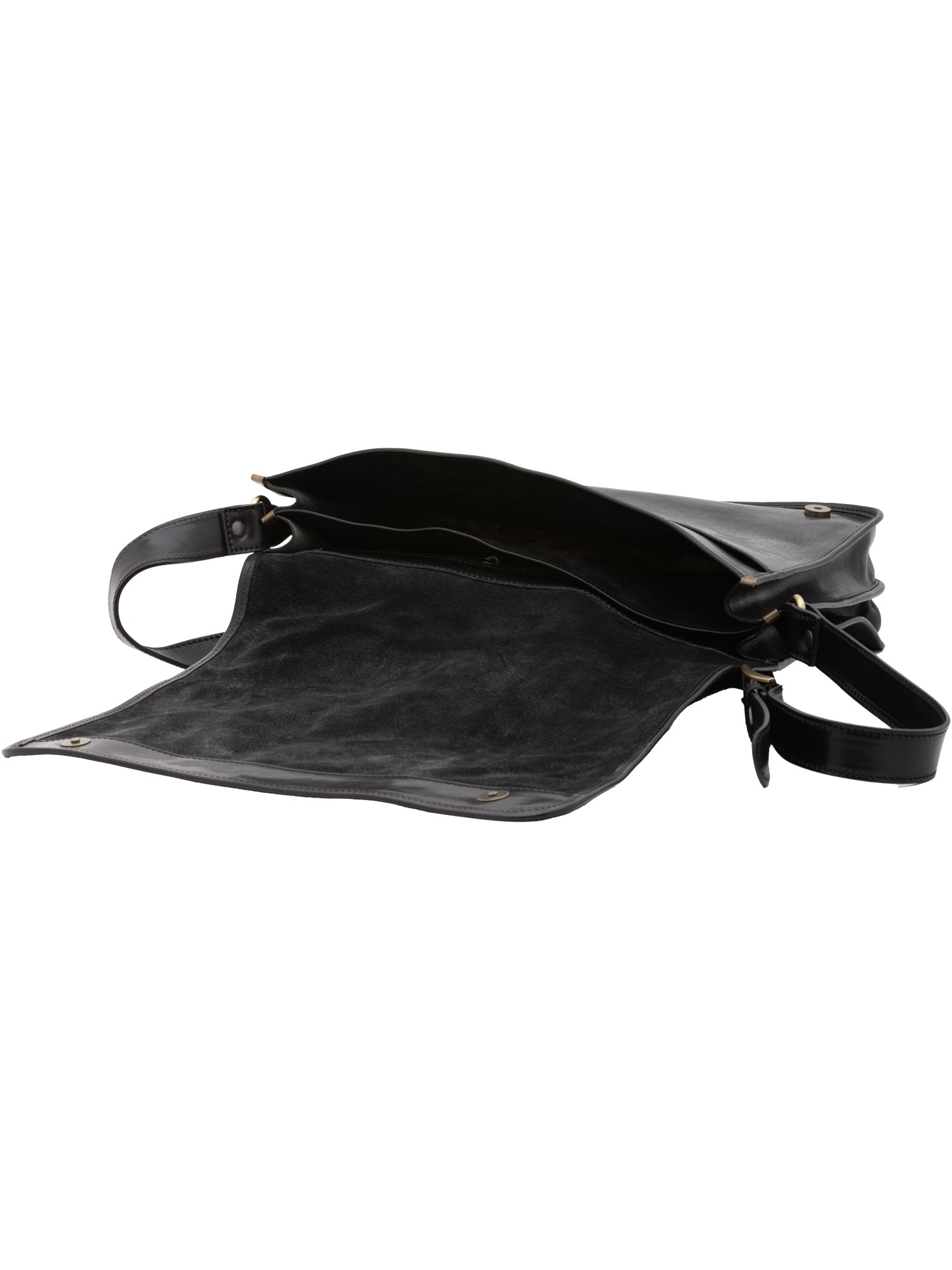Borsa a tracolla uomo in vera pelle Made in Italy 5561-Nero I Fratelli