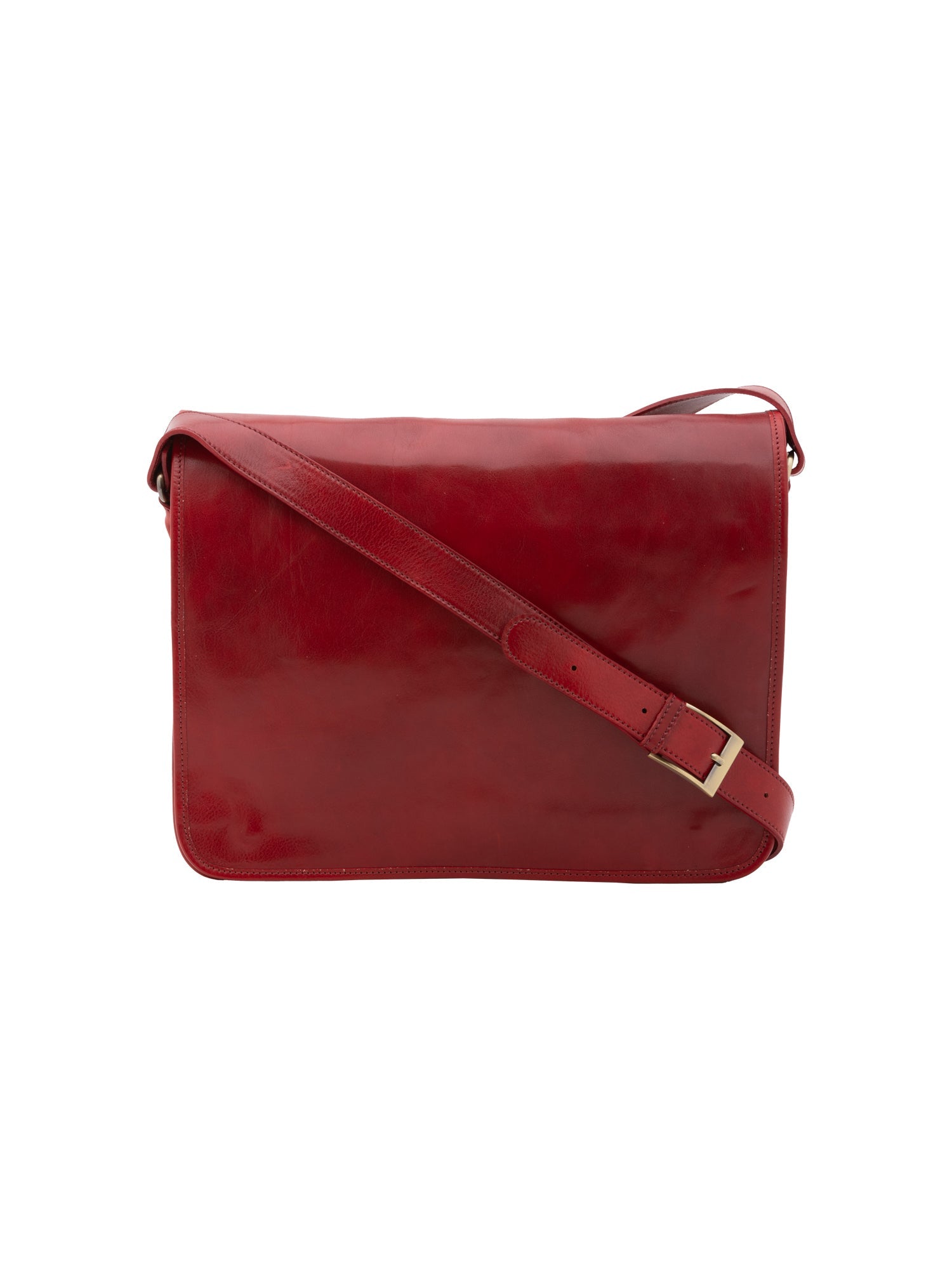 Borsa a tracolla uomo in vera pelle Made in Italy 5561-Rosso I Fratelli