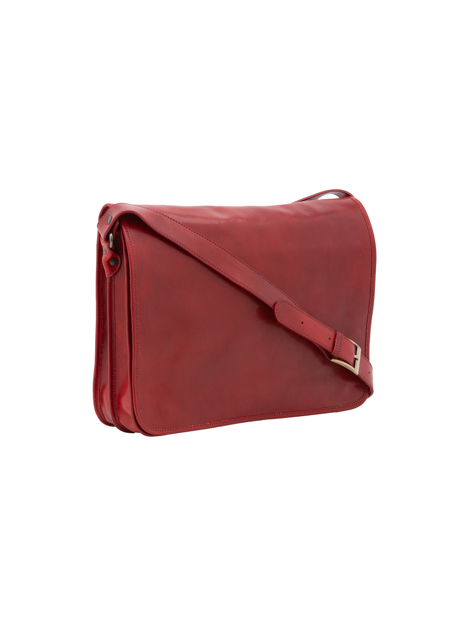 Borsa a tracolla uomo in vera pelle Made in Italy 5561-Rosso I Fratelli