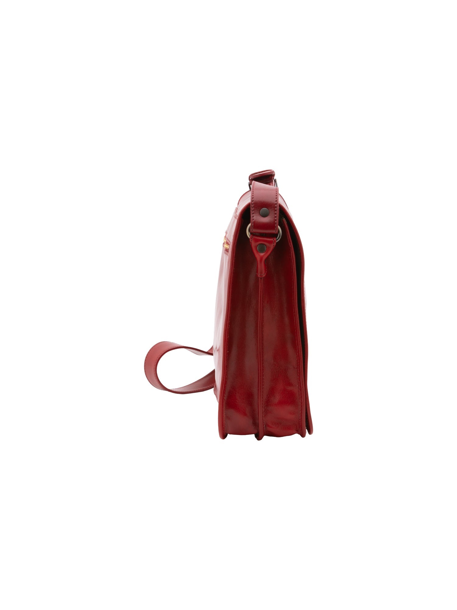 Borsa a tracolla uomo in vera pelle Made in Italy 5561-Rosso I Fratelli